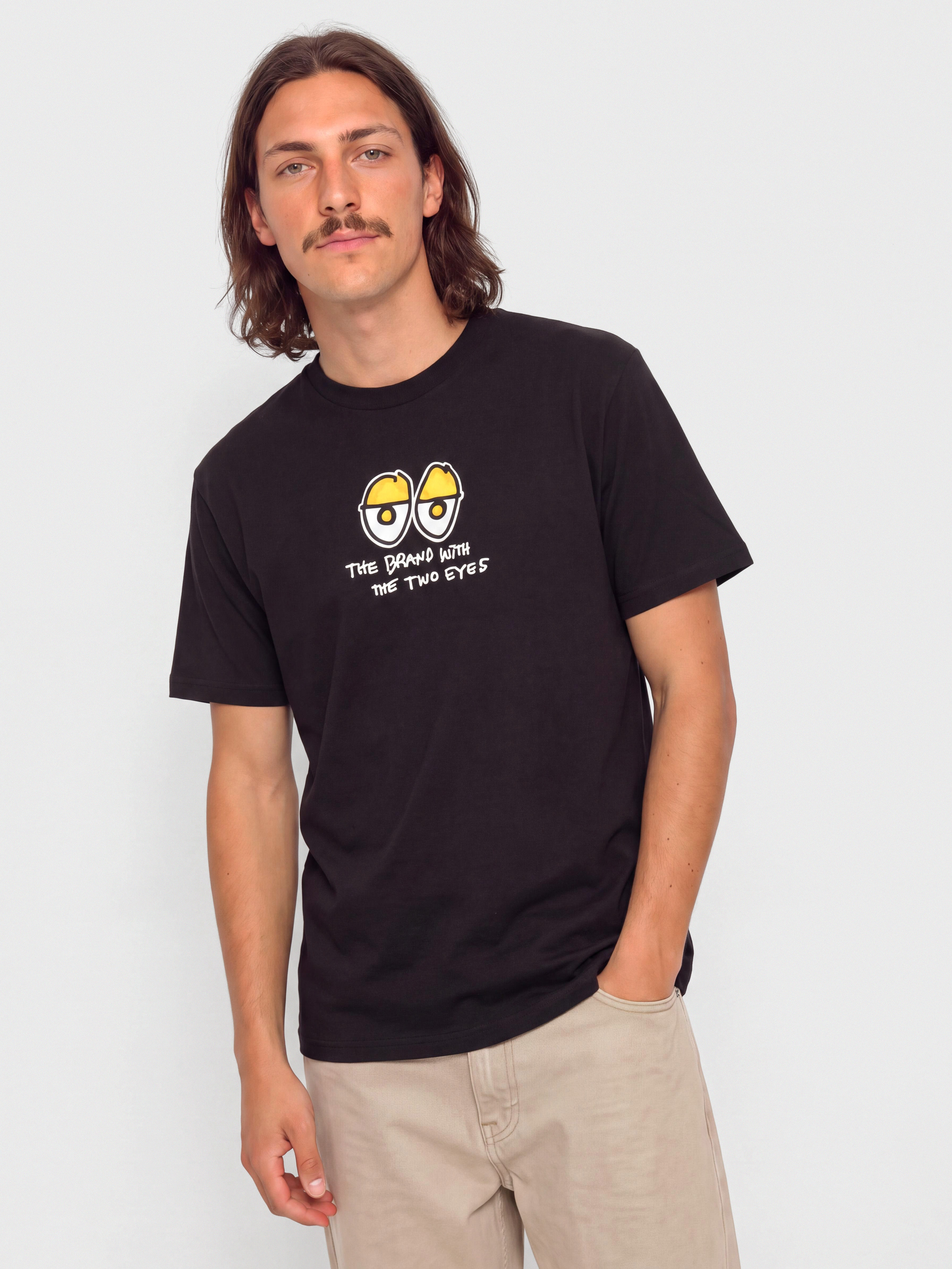 Krooked T-Shirt Two Eyes Fill (black w/multi color print)