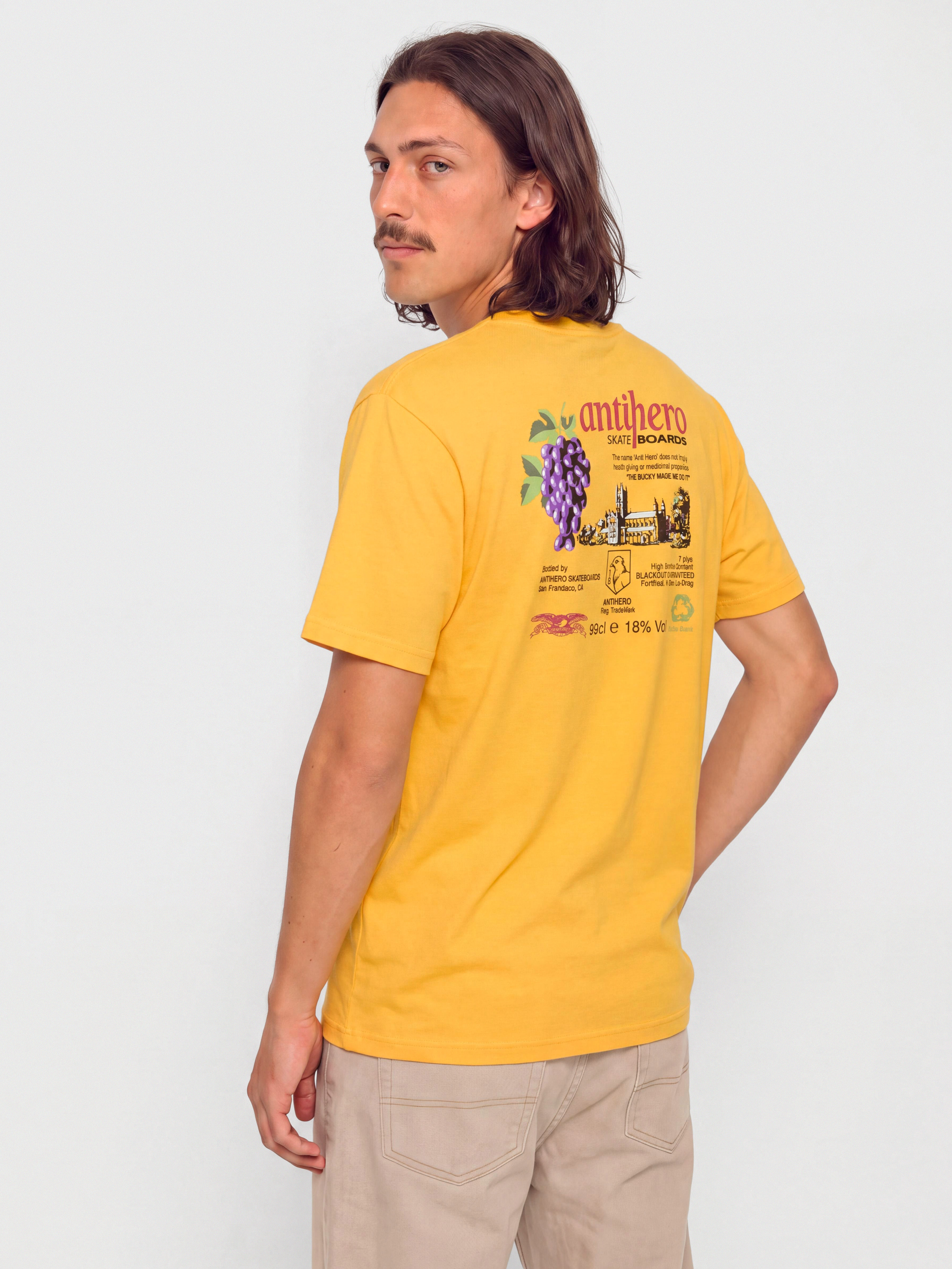 Antihero T-Shirt The Bucky (gold w/multi color prints)