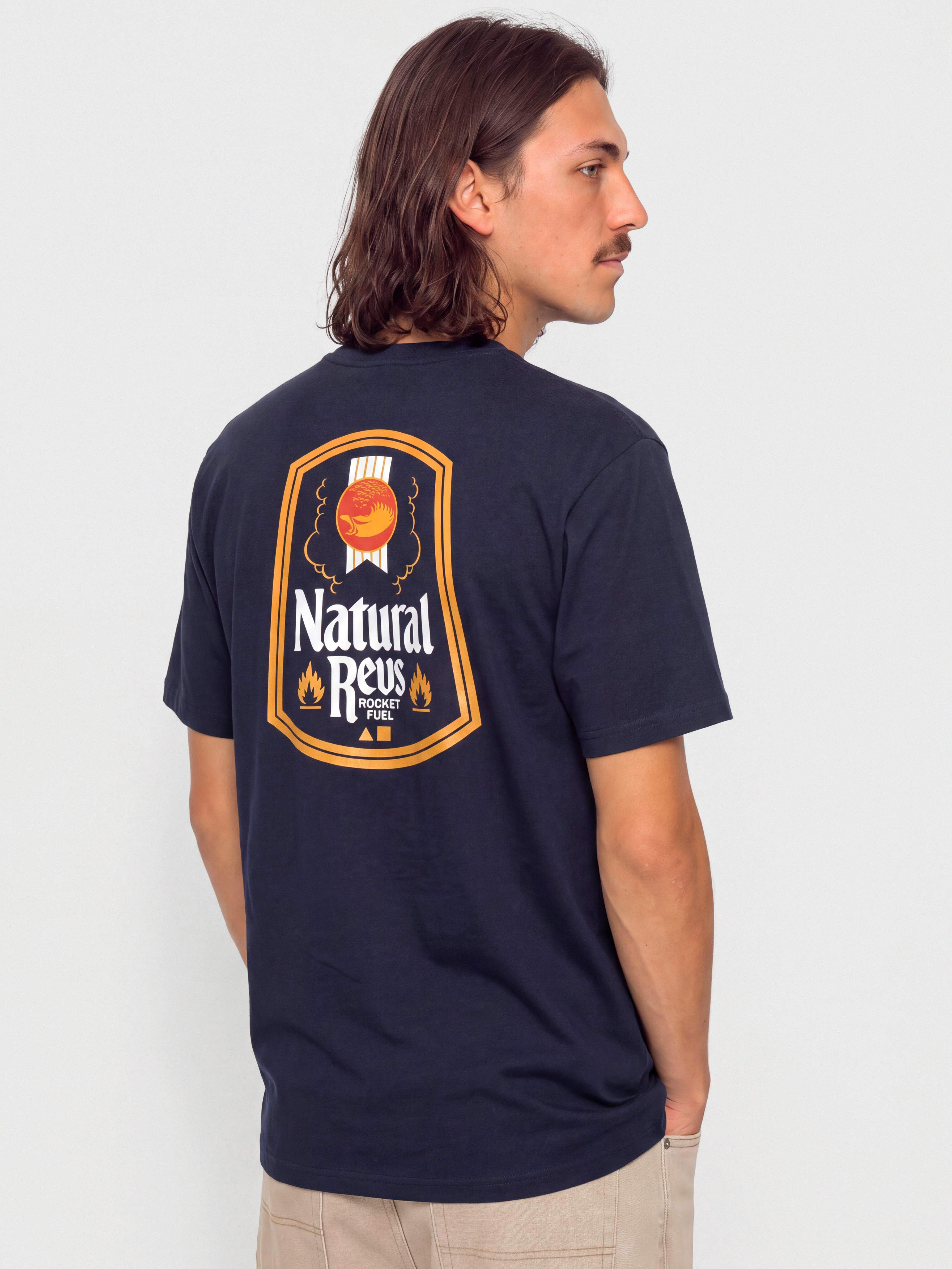 Antihero T-Shirt Natty Revs (navy w/multi color prints)