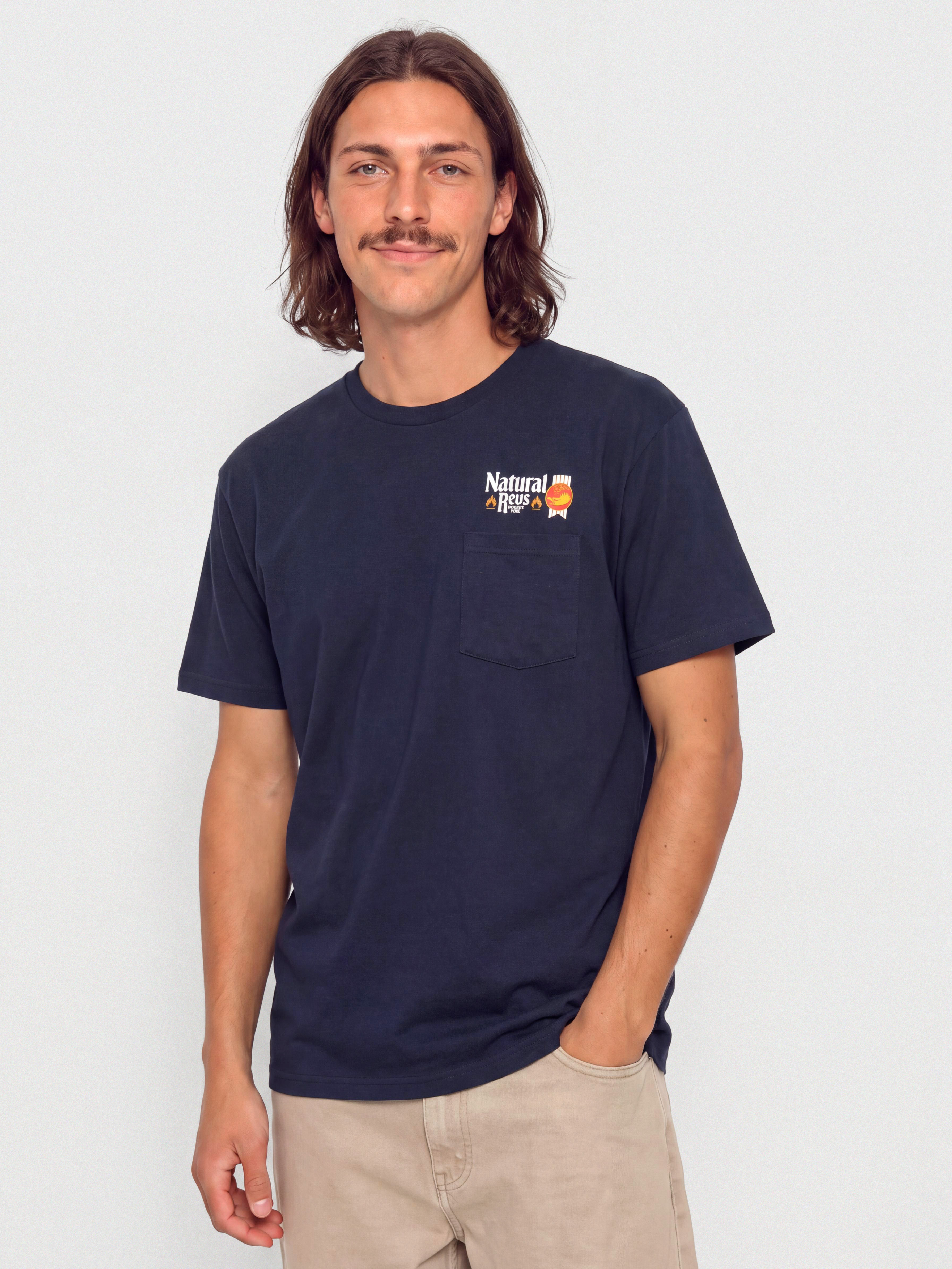Antihero T-Shirt Natty Revs (navy w/multi color prints)