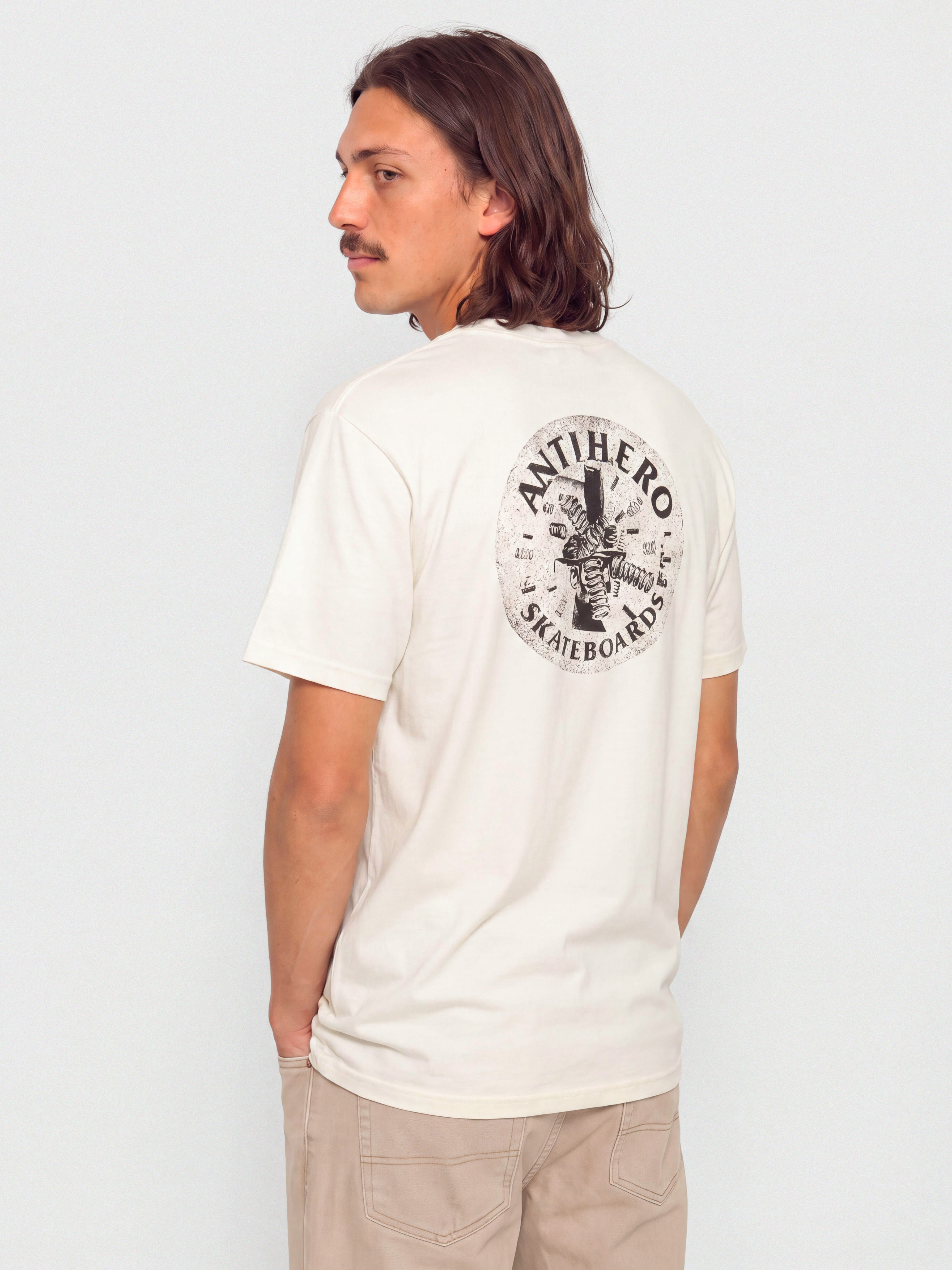 Antihero T-Shirt Engineering (heather cream w/black prints)