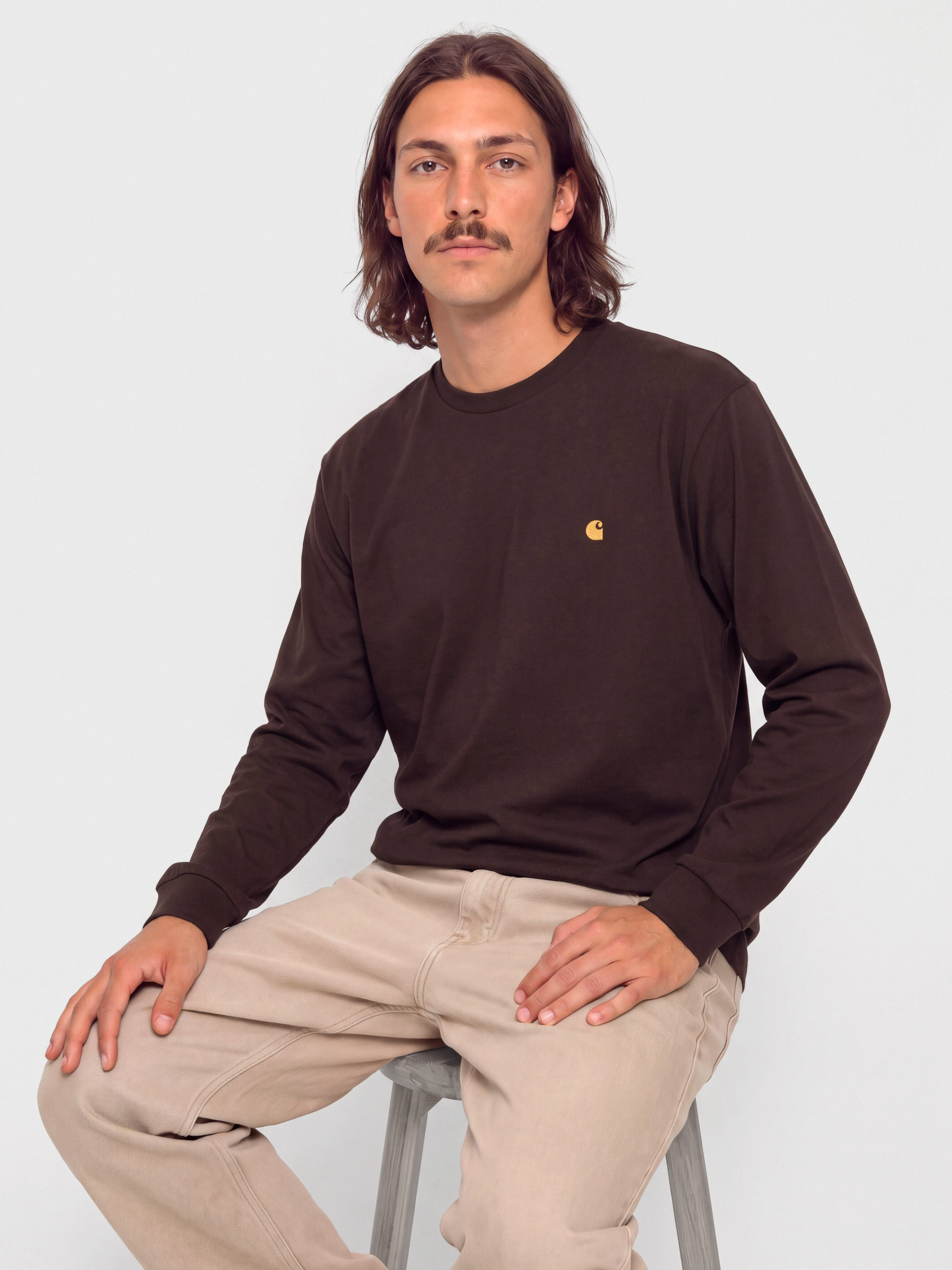 Carhartt WIP Chase Longsleeve (palisander/gold)