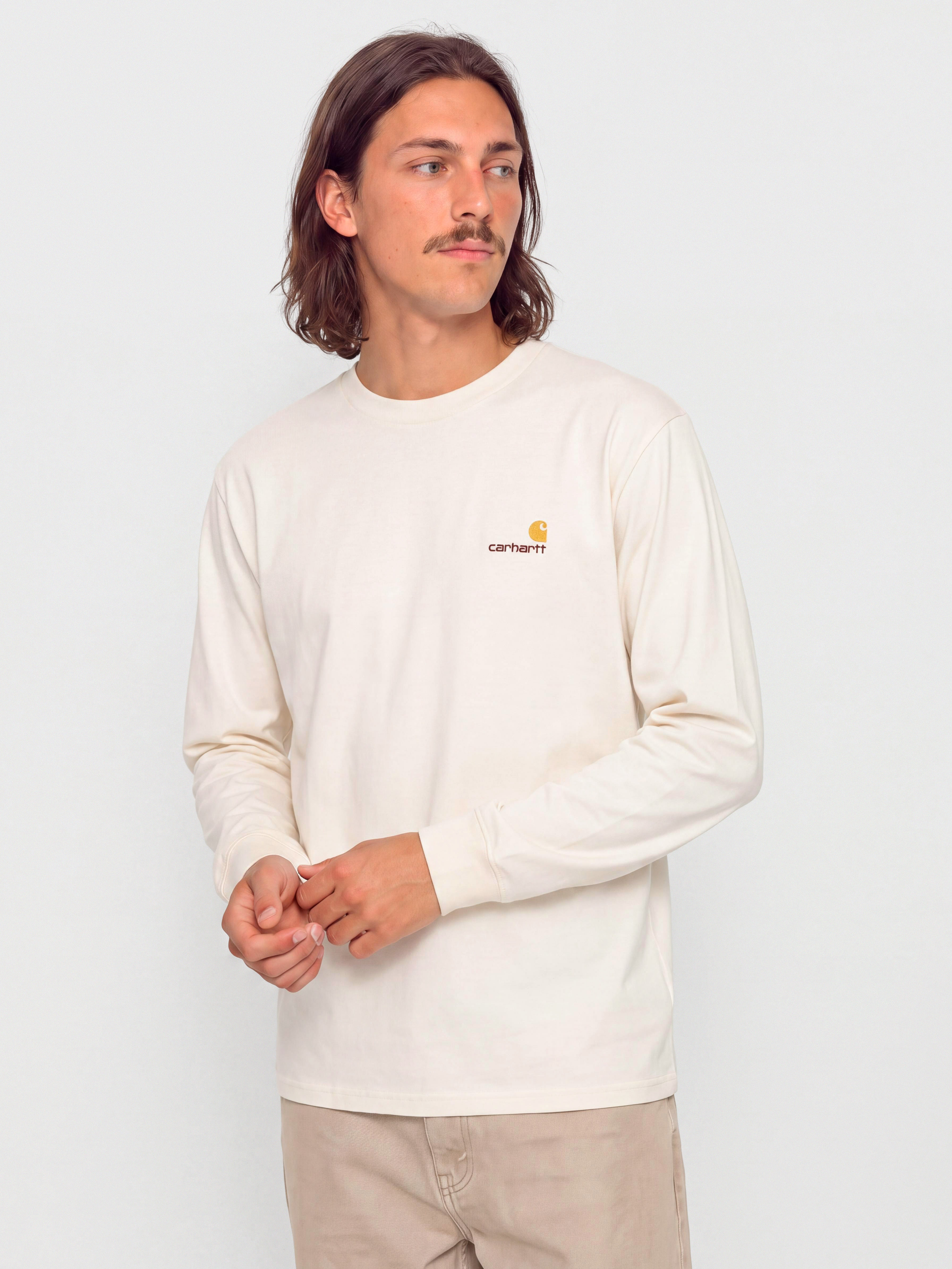 Carhartt WIP Longsleeve American Script (natural)