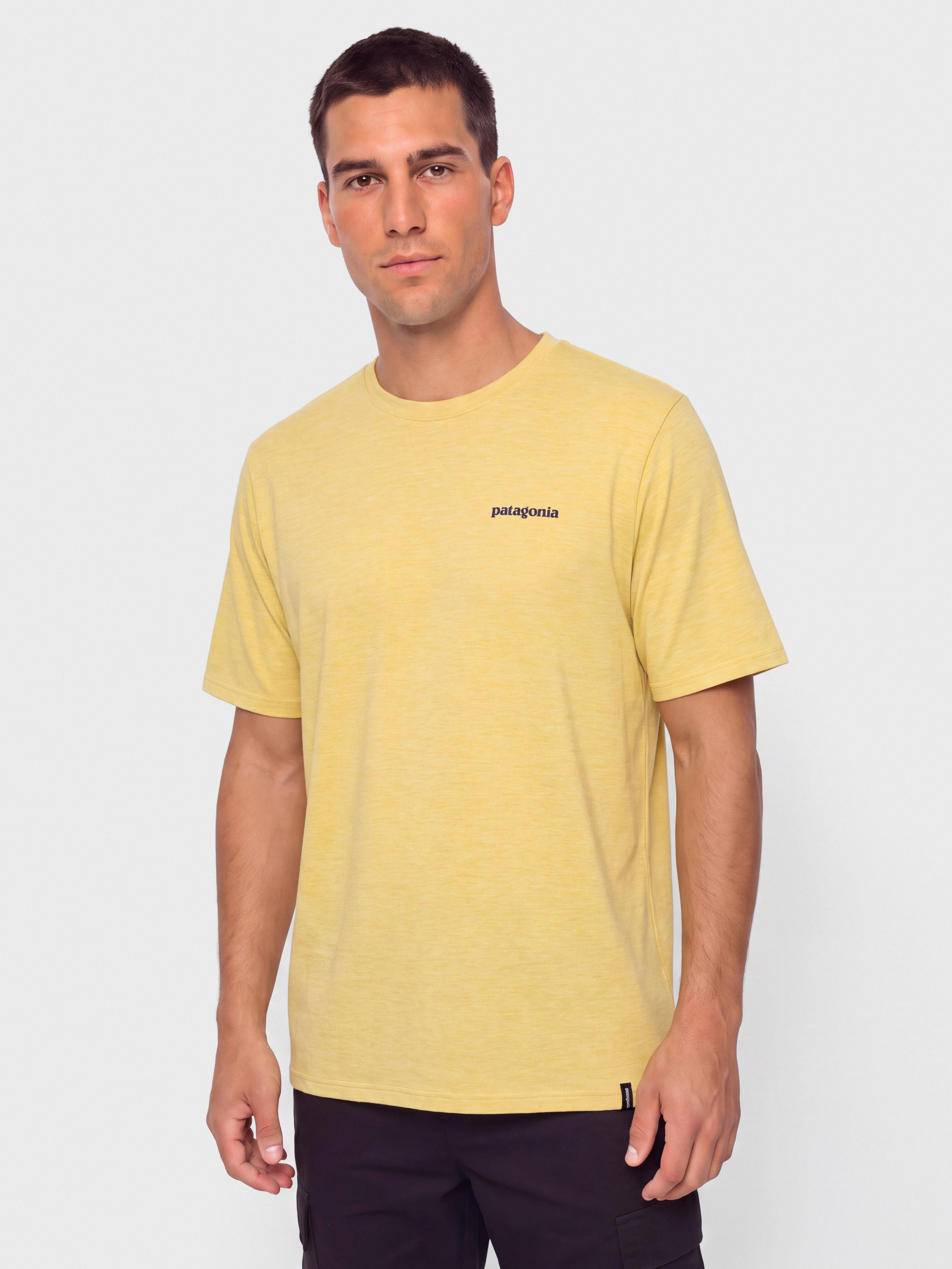 Patagonia Cap Cool Daily Boardshort Logo T-shirt (limestone yellow light limestone yellow x dye)