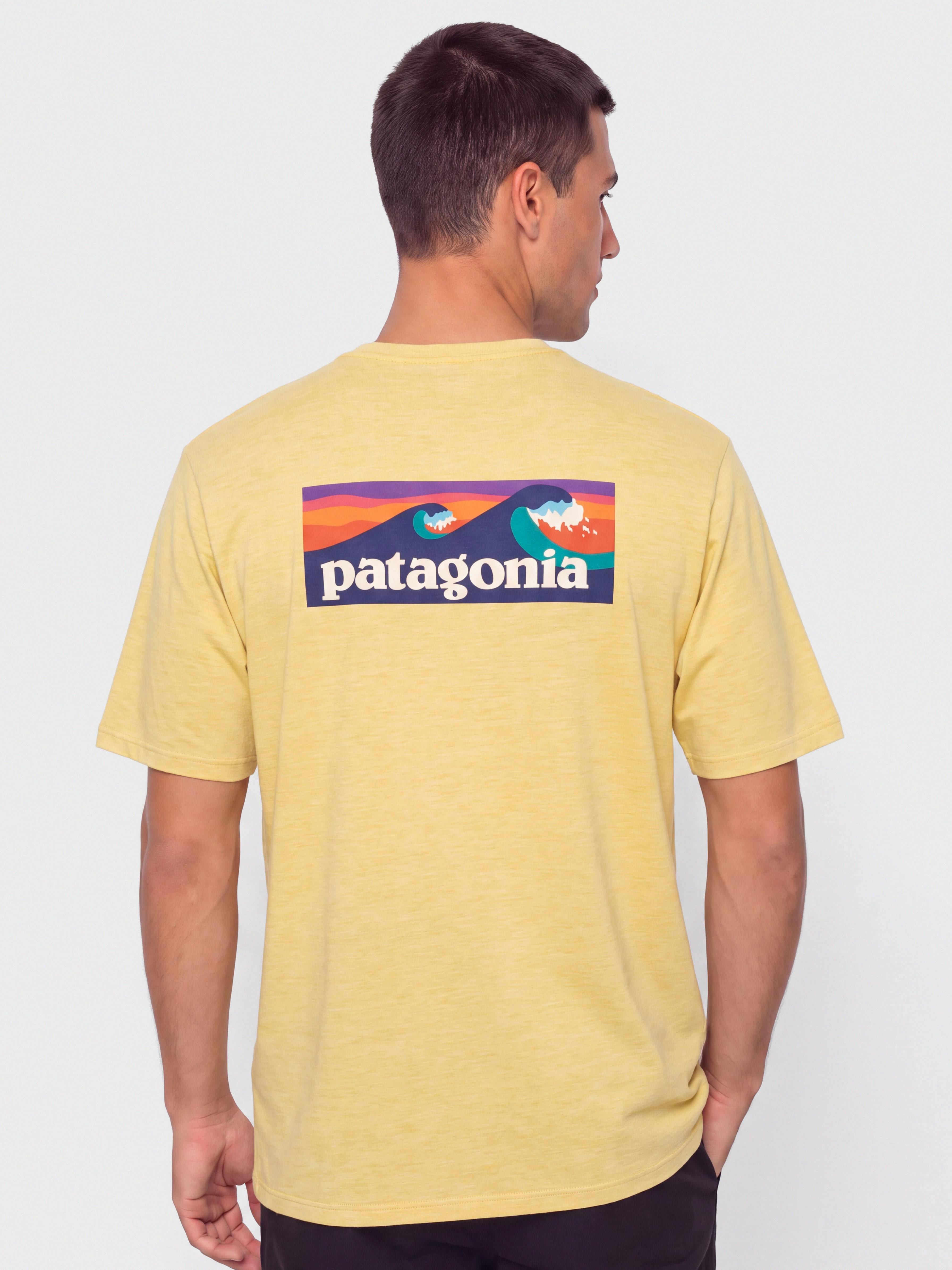 Patagonia Cap Cool Daily Boardshort Logo T-shirt (limestone yellow light limestone yellow x dye)