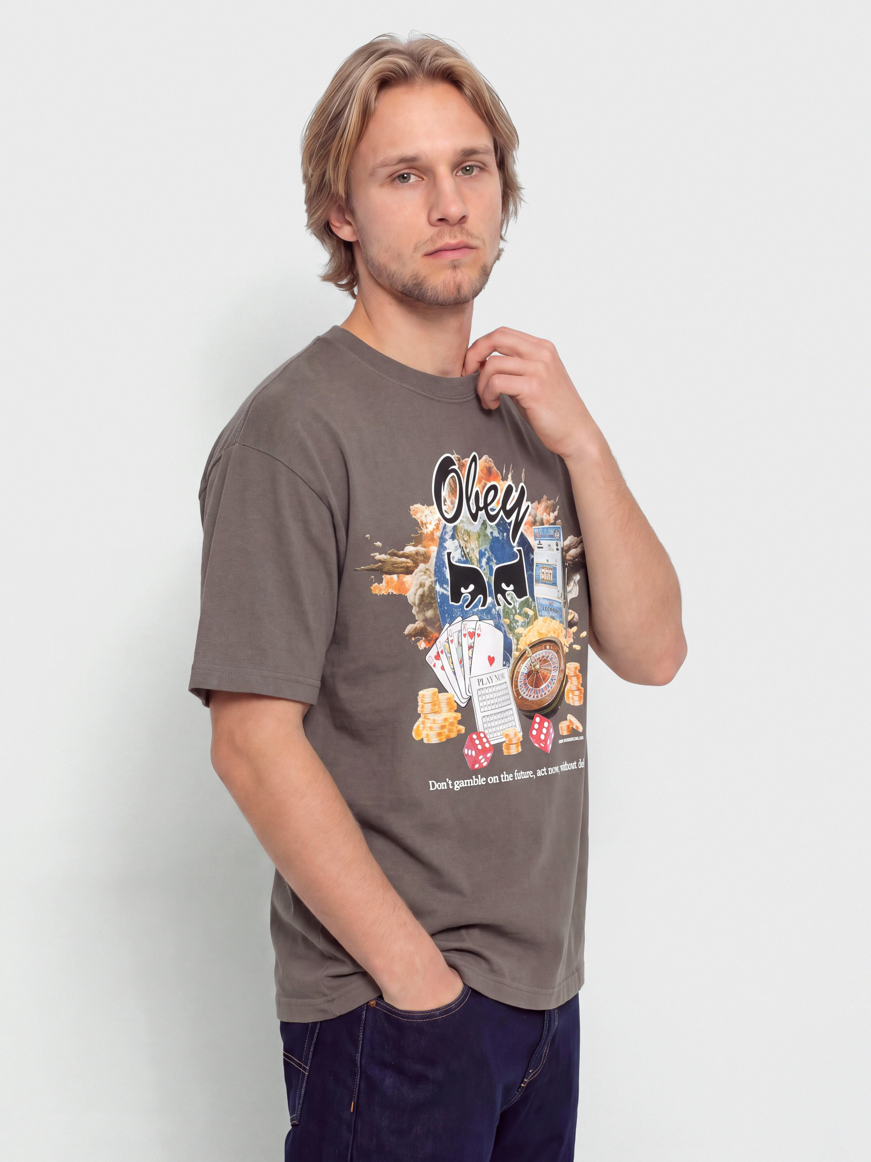OBEY Obey Act Now T-Shirt (pigment dusty black)