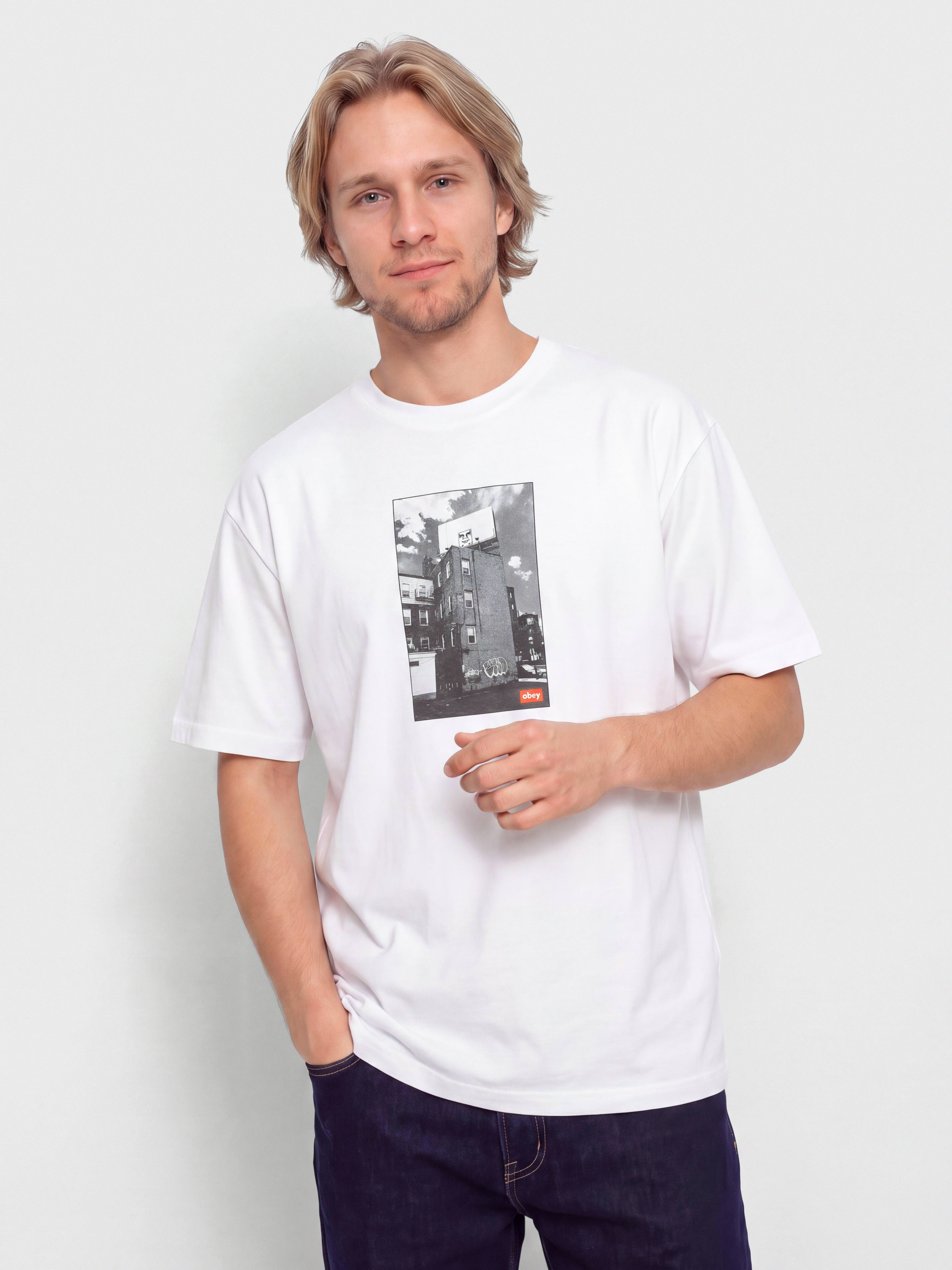 OBEY Boston Billboard T-Shirt (white)