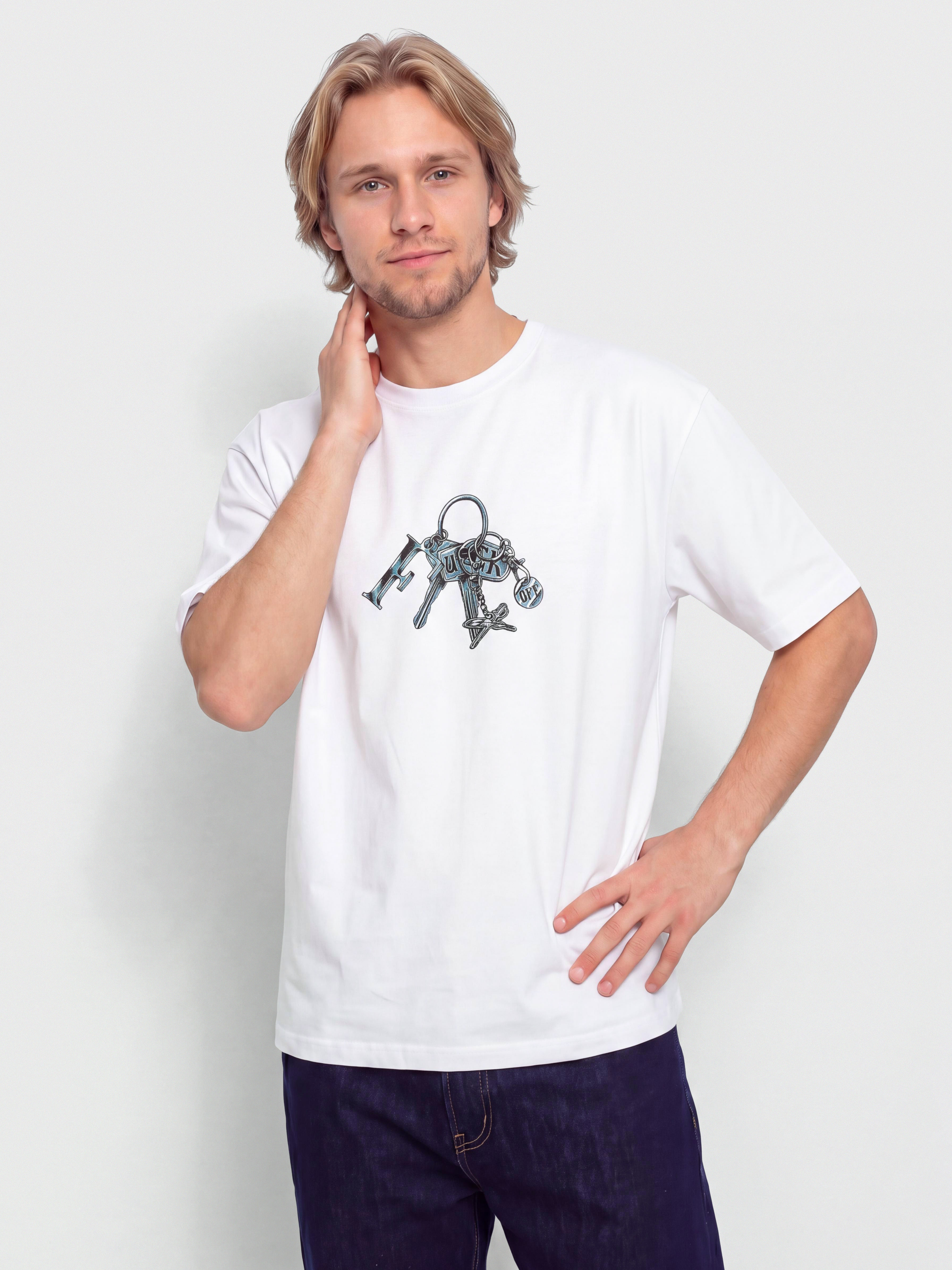 Iriedaily T-Shirt Keyhanger (white)