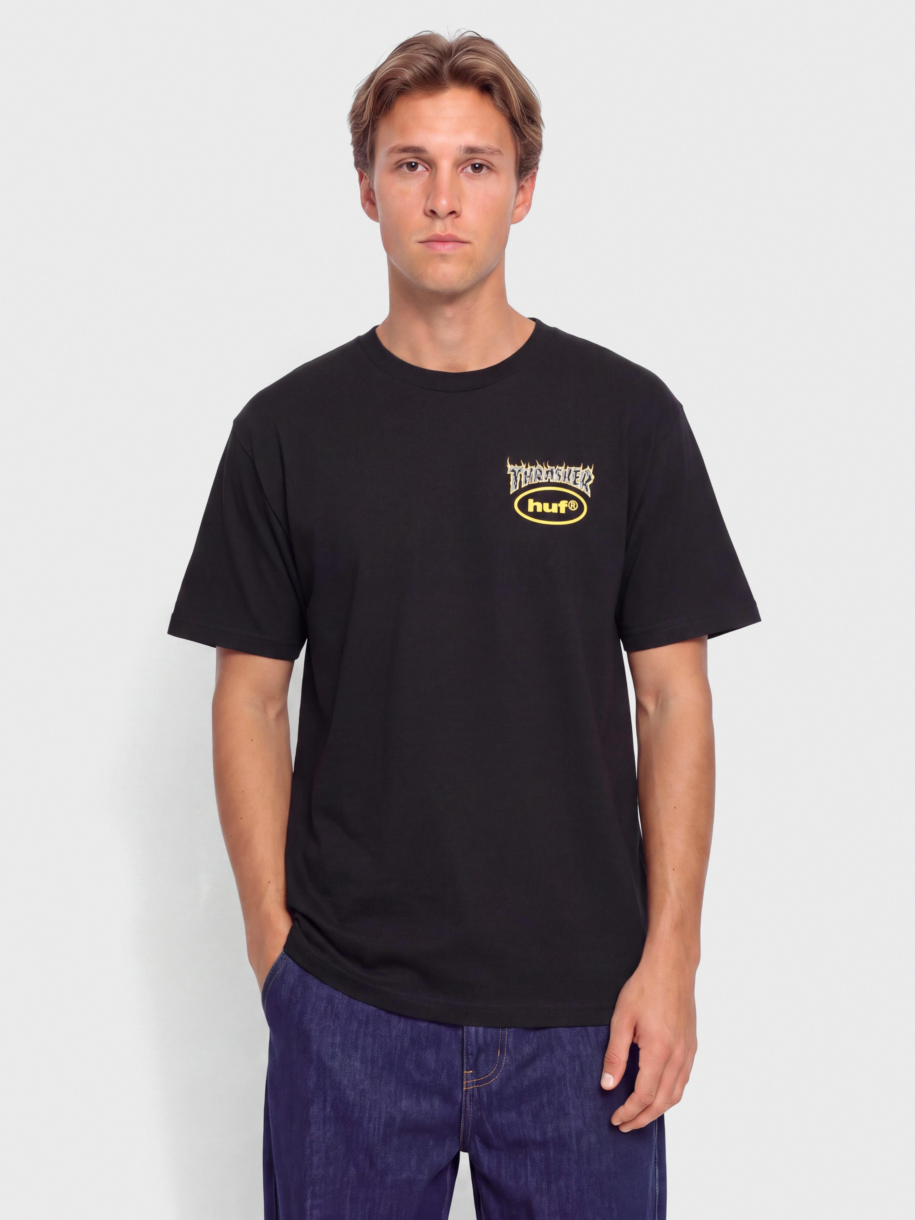 HUF T-Shirt X Thrasher Meltdown (black)