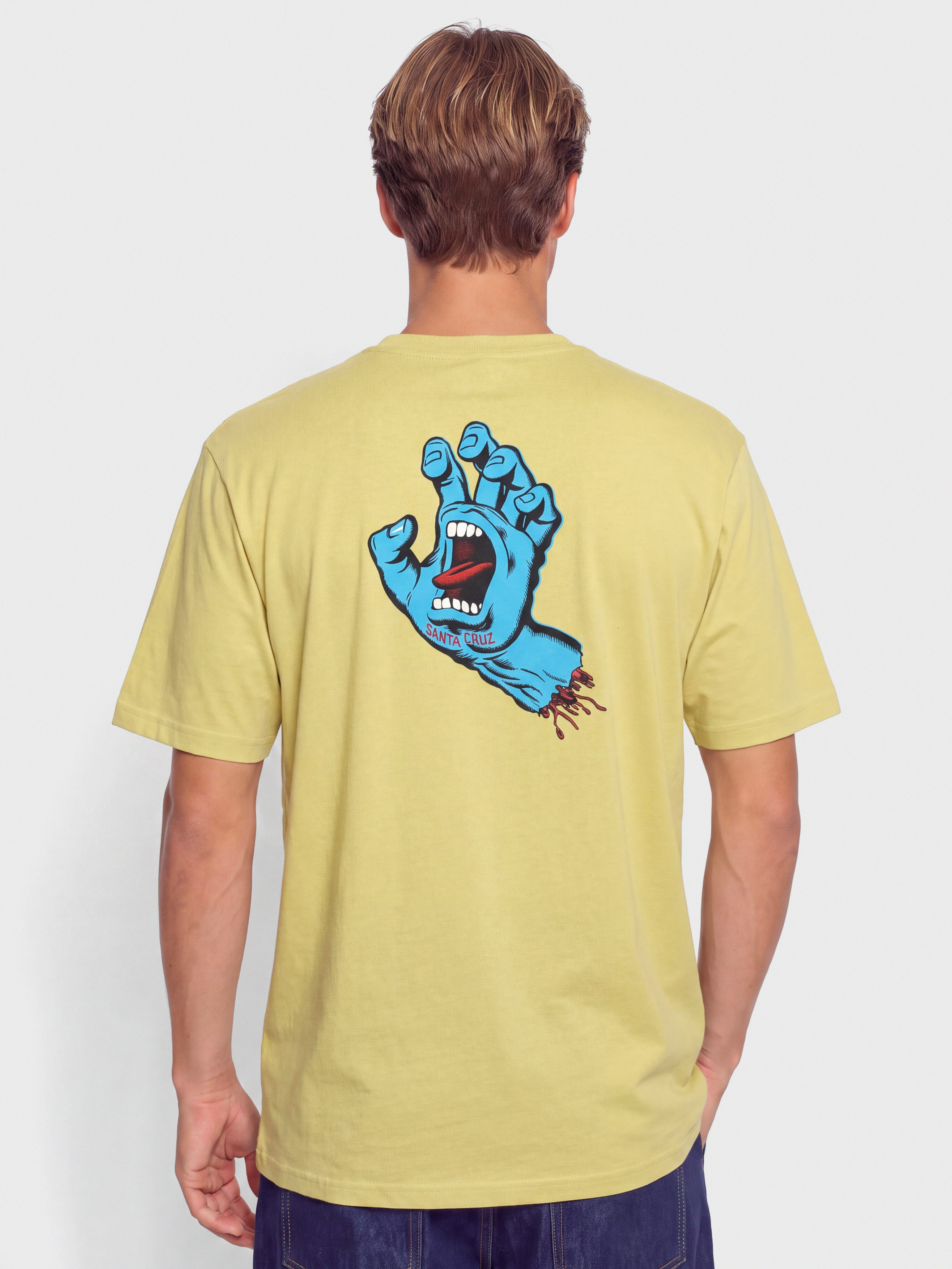 Santa Cruz T-Shirt Screaming Hand Chest (faded khaki)