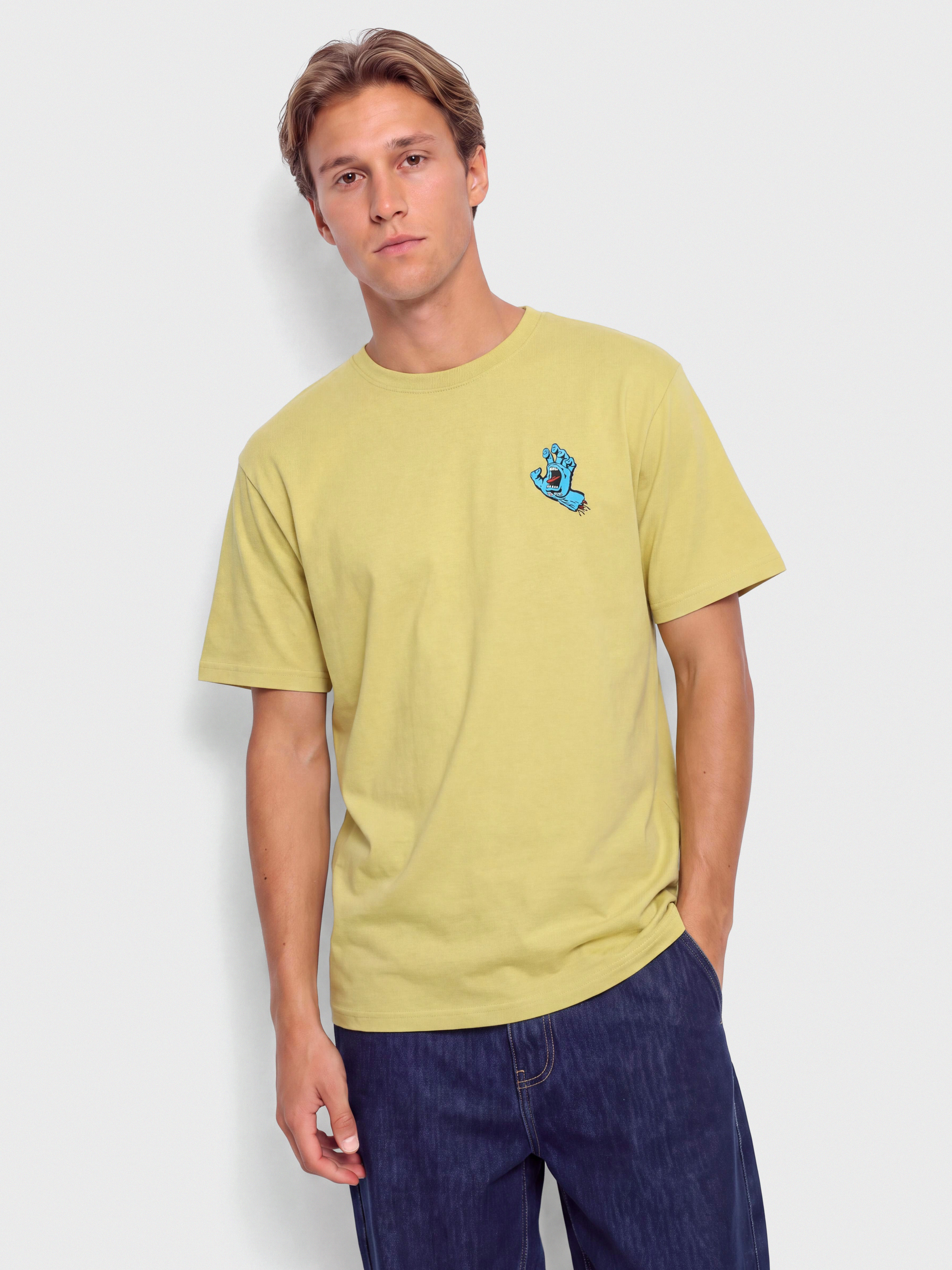 Santa Cruz T-Shirt Screaming Hand Chest (faded khaki)