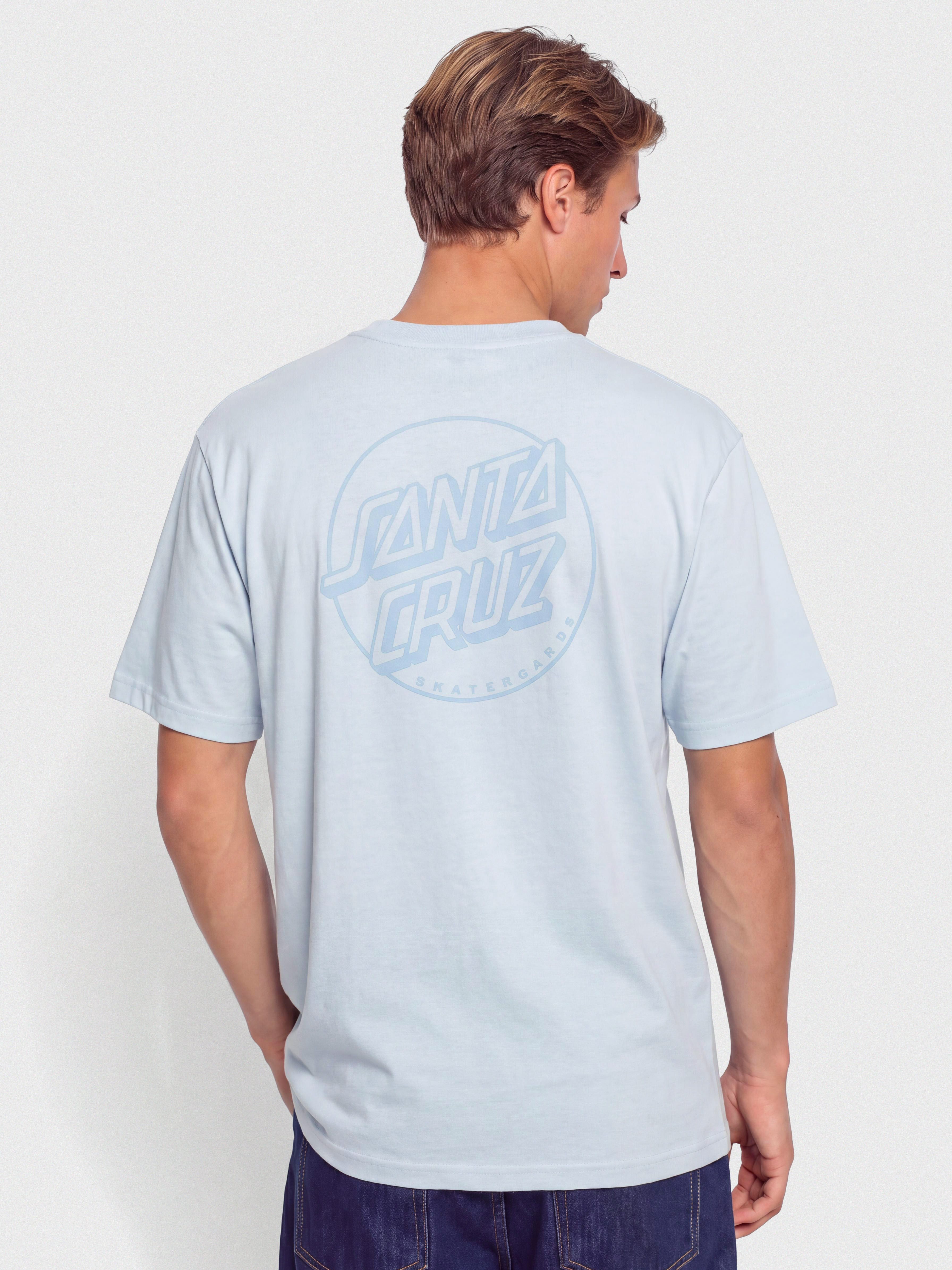 Santa Cruz Tonal Opus Dot Stripe T-Shirt (fresh blue)