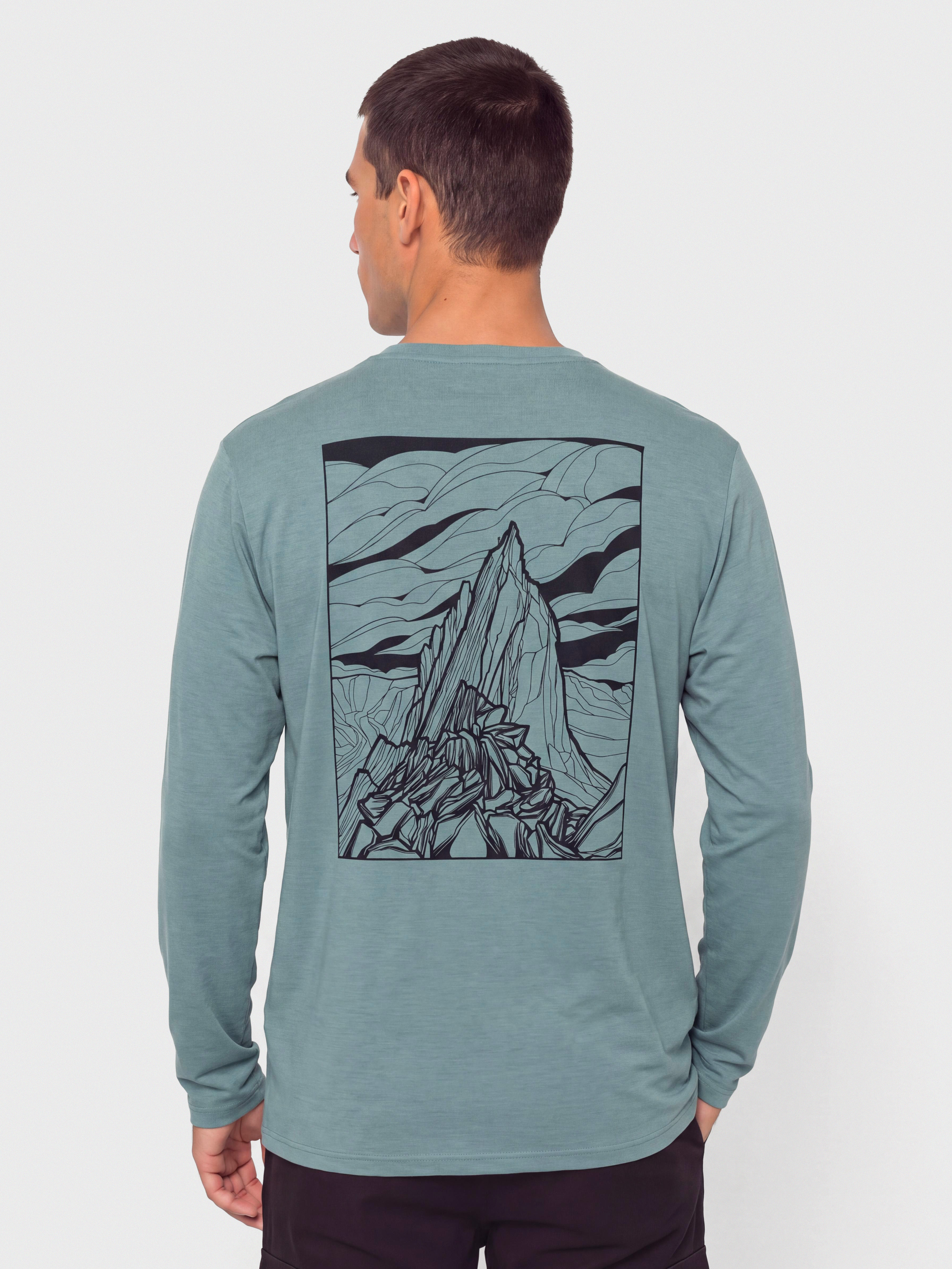 Patagonia Capilene Cool Cloud Crag Longsleeve (blue sage/light blue sage)