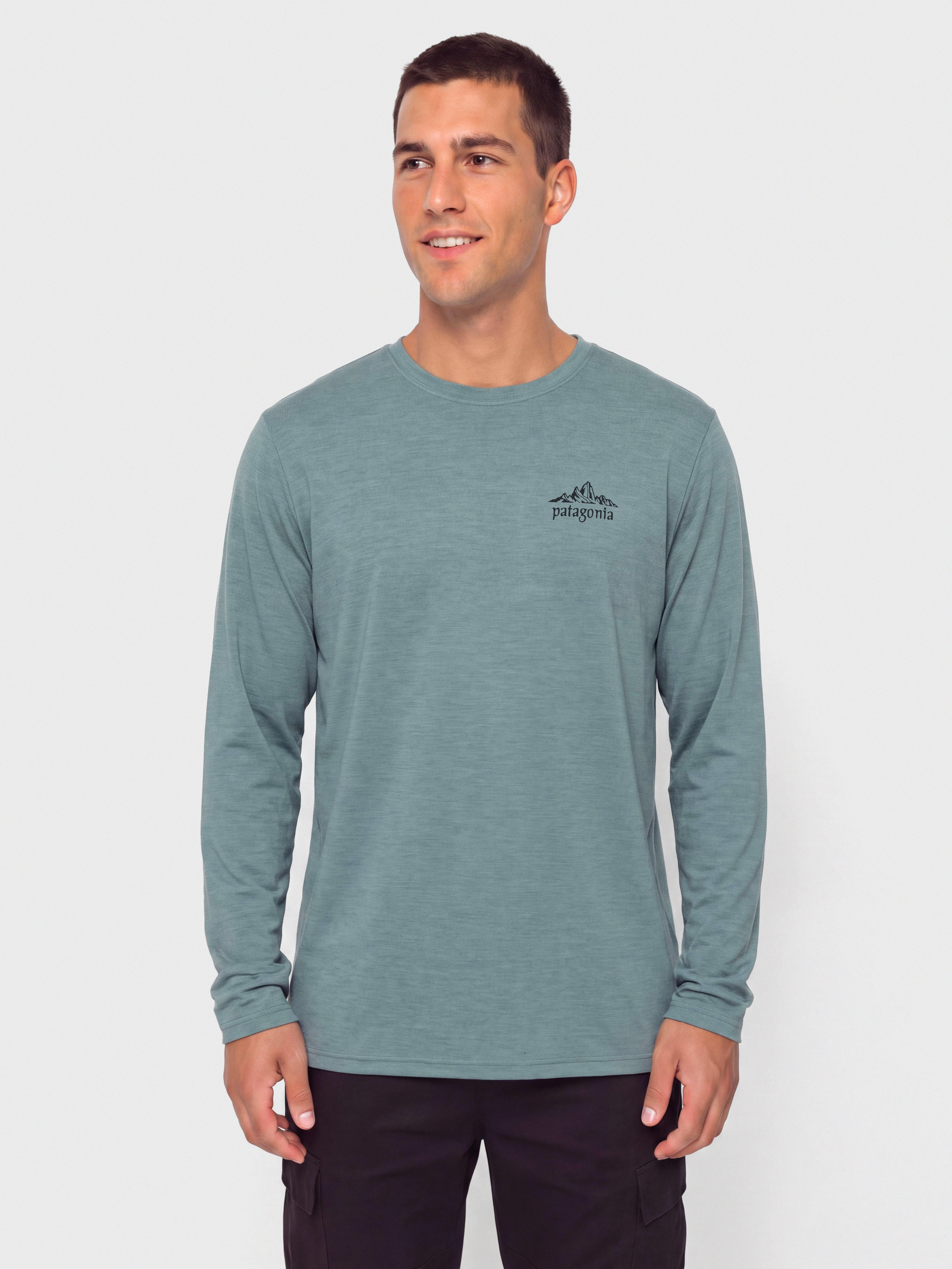 Patagonia Capilene Cool Cloud Crag Longsleeve (blue sage/light blue sage)