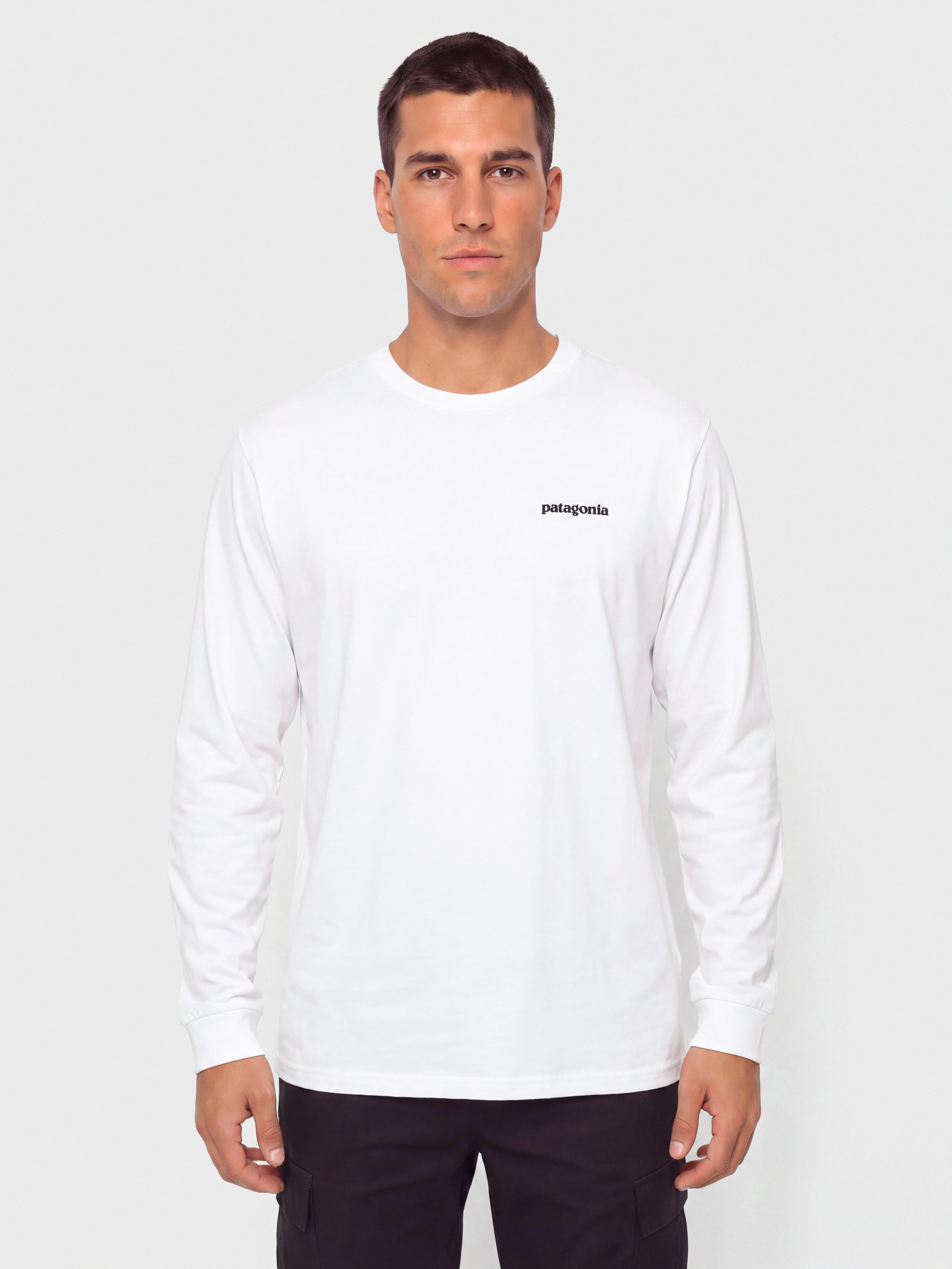 Patagonia P 6 Logo Responsibili Longsleeve (fiber white)