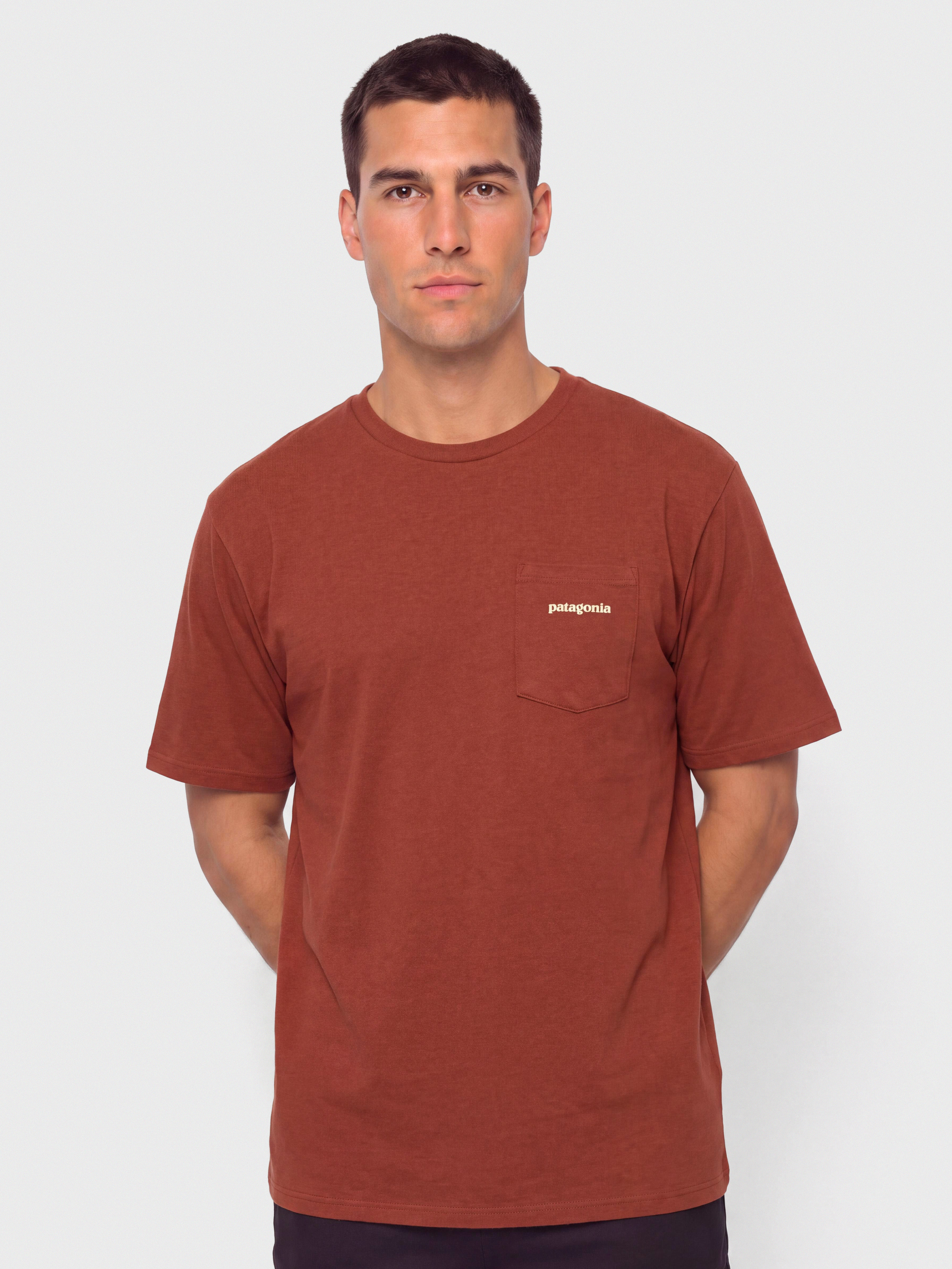 Patagonia Boardshort Logo Pocket Responsibili T-Shirt (rusty red)