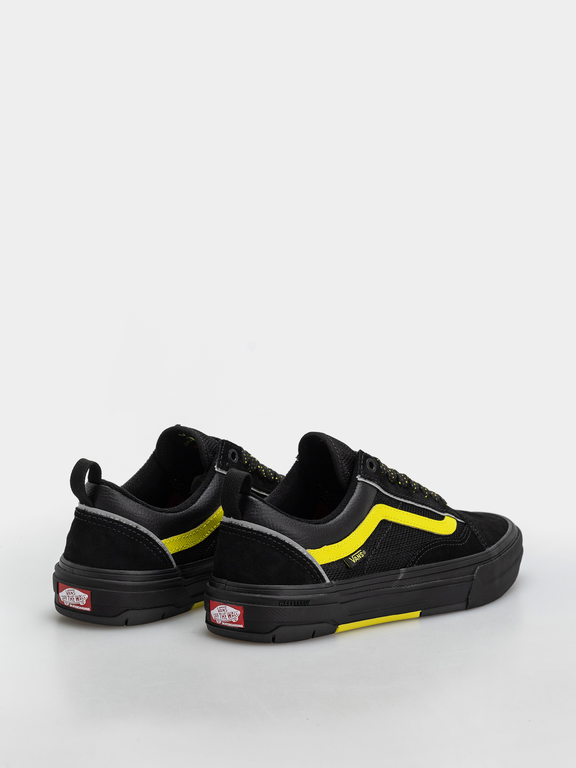 Vans Skate Old Skool Wafflecup Shoes (black/lime)