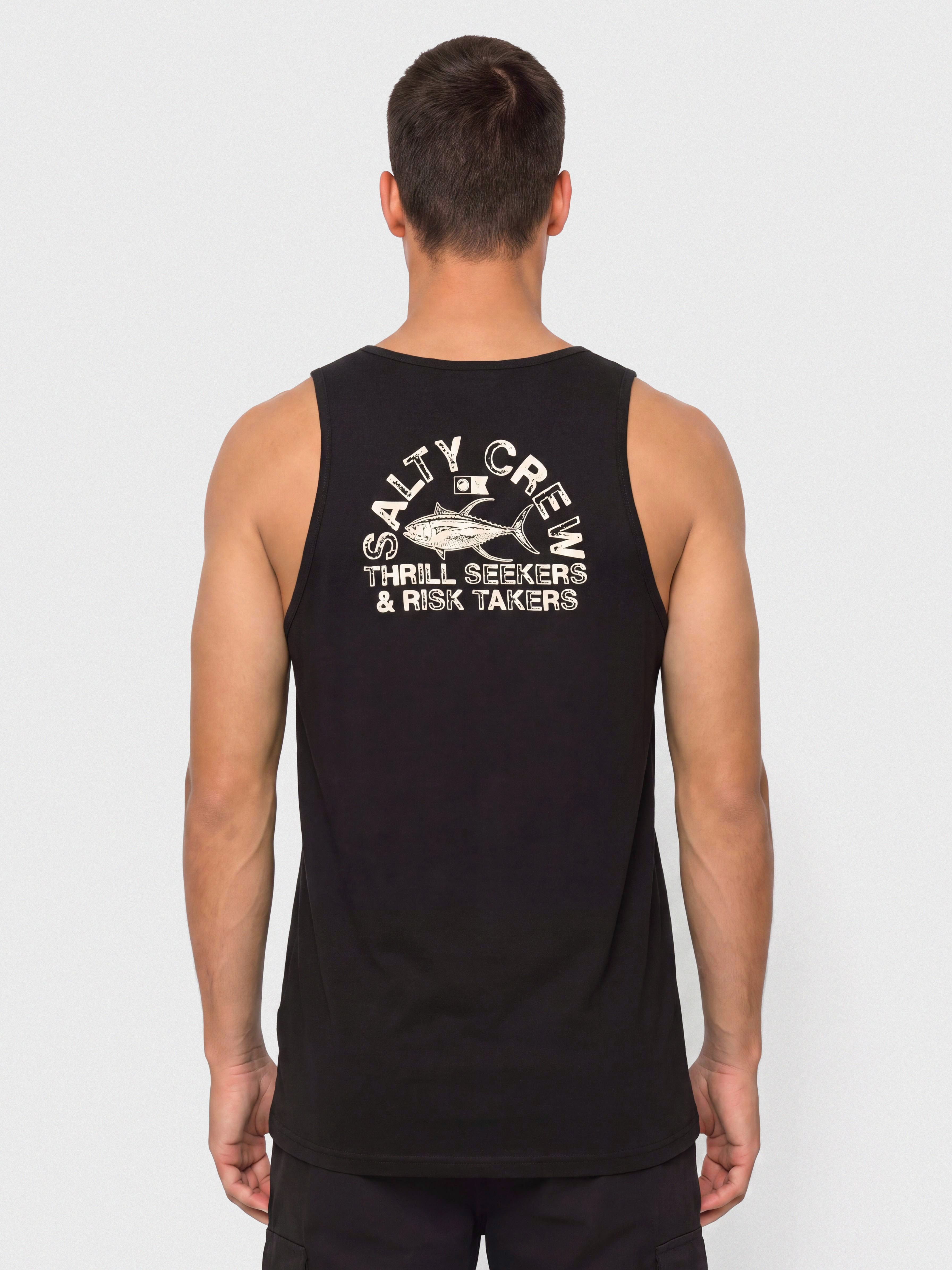 Salty Crew Shirt Stamped (black)