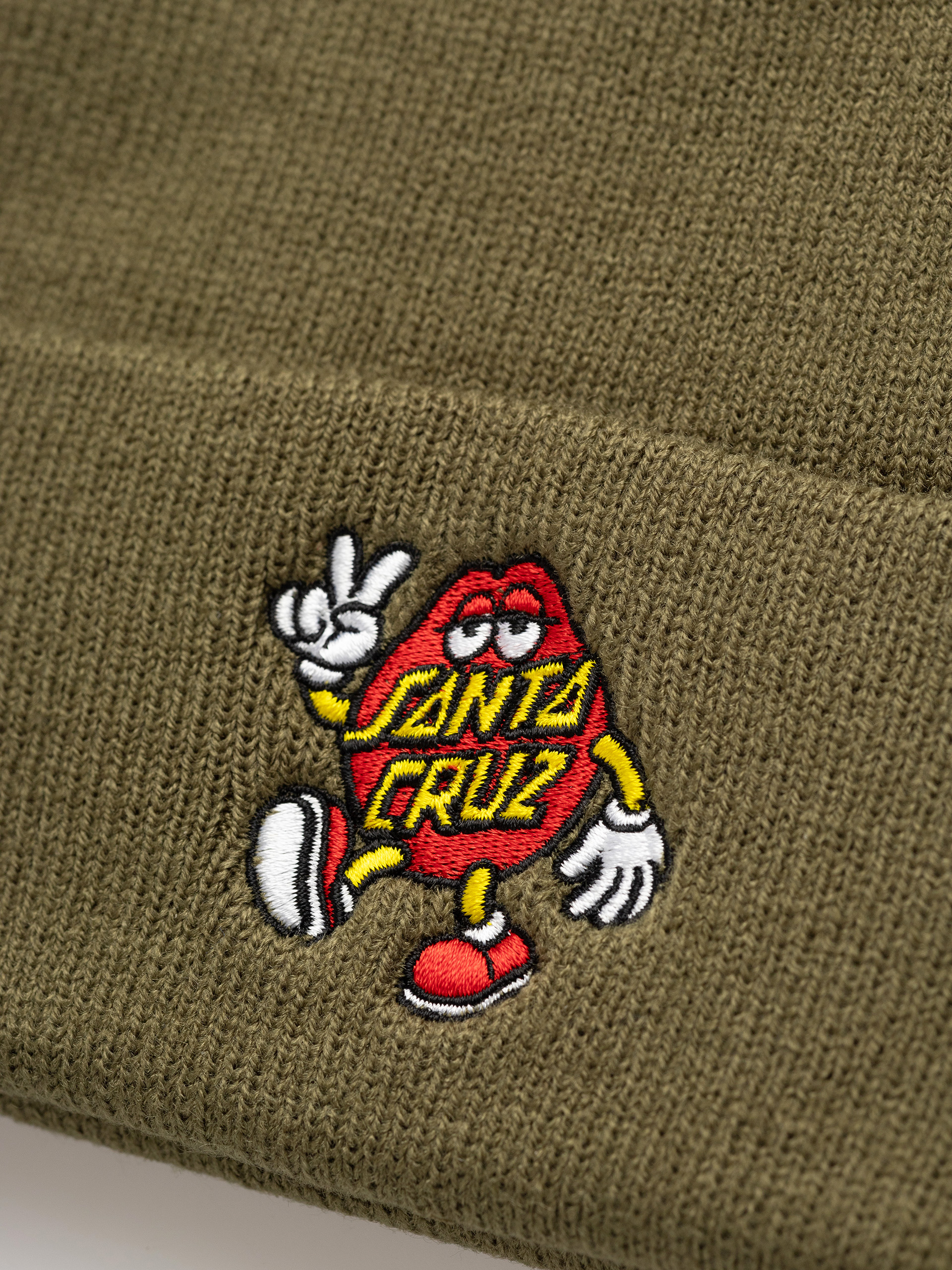 Santa Cruz Dot Guy Beanie (deep olive)
