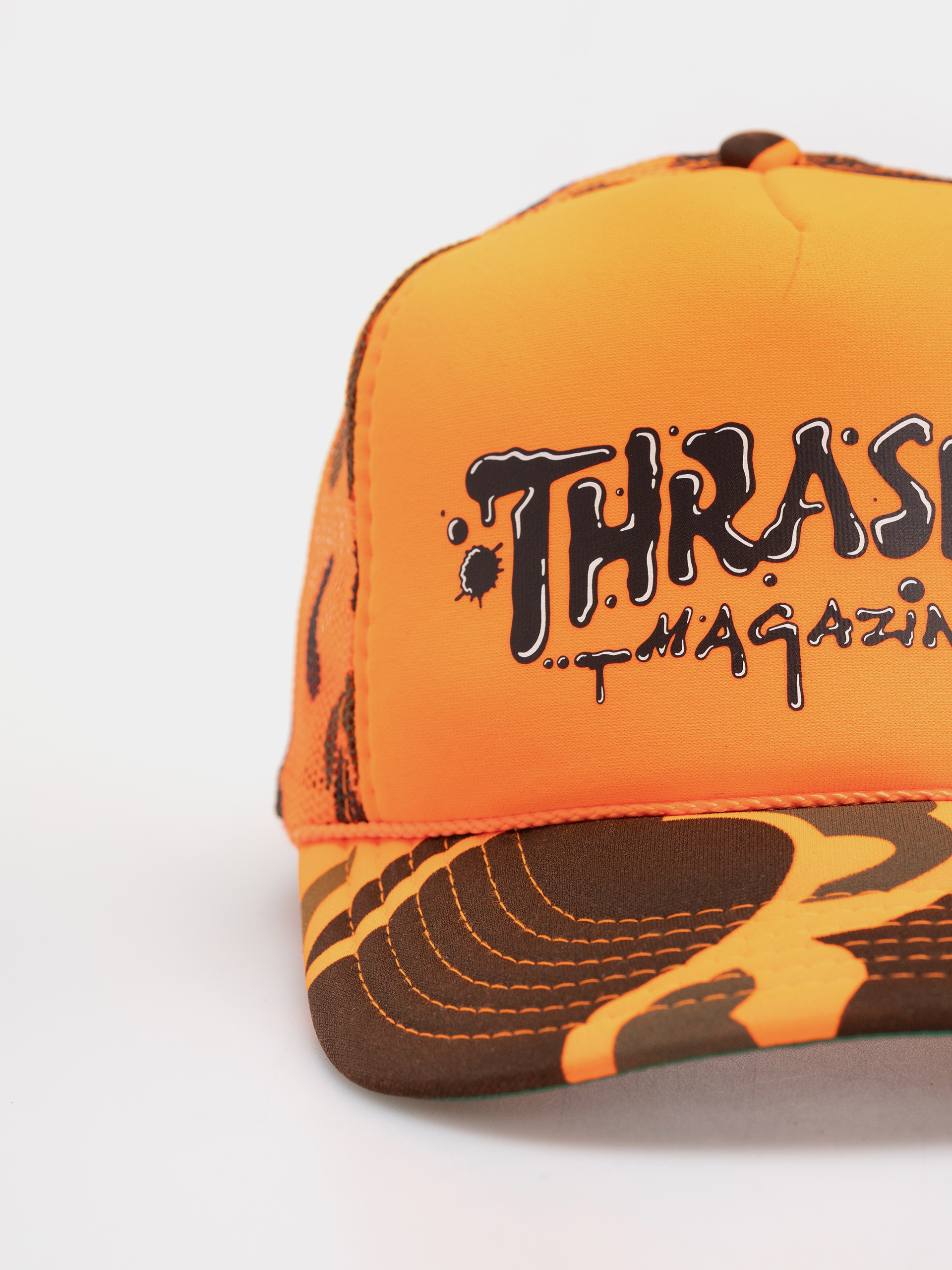 Thrasher Wet Paint Trucker Cap (orange camo)