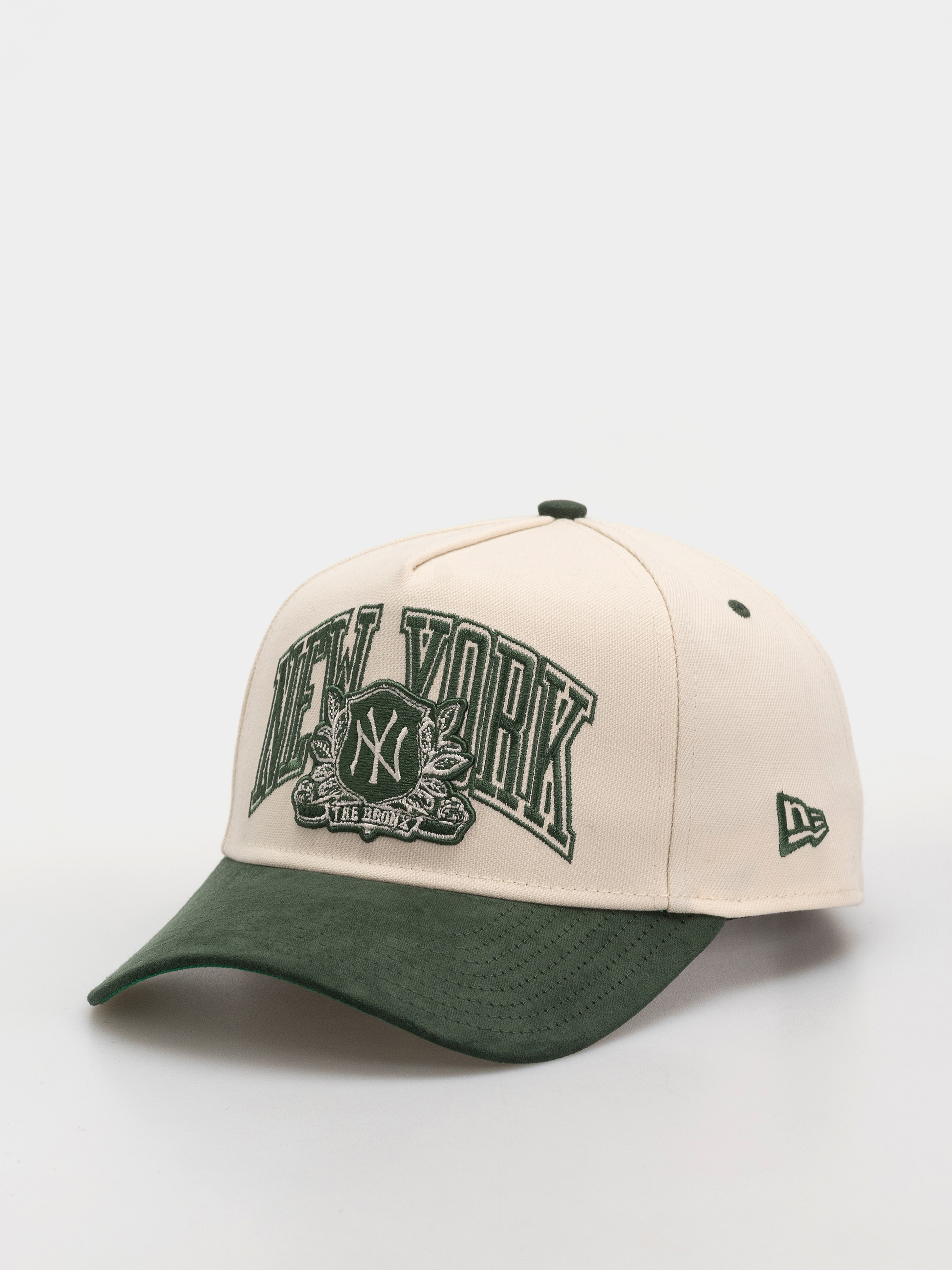 New Era Cap Wordmark Suede Eframe New York Yankees (light cream/green)
