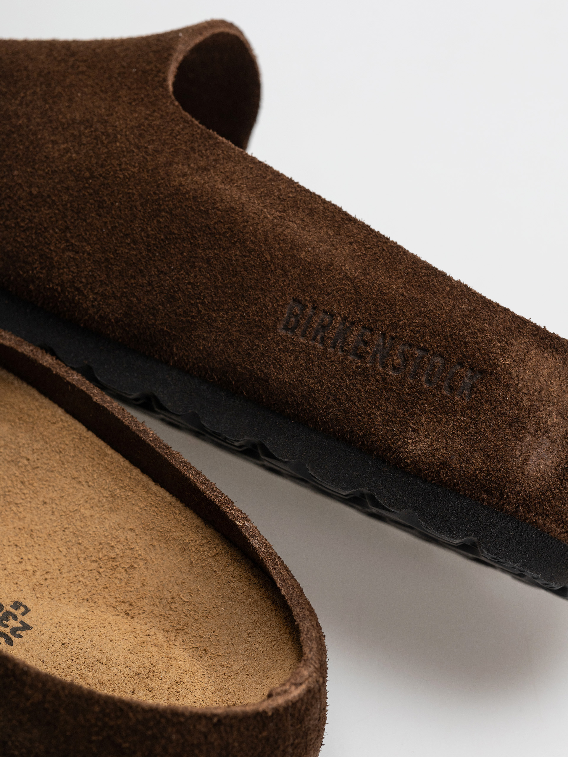 Birkenstock Amsterdam Wrapped Suede Leather Narrow Flip Flops (carafe)
