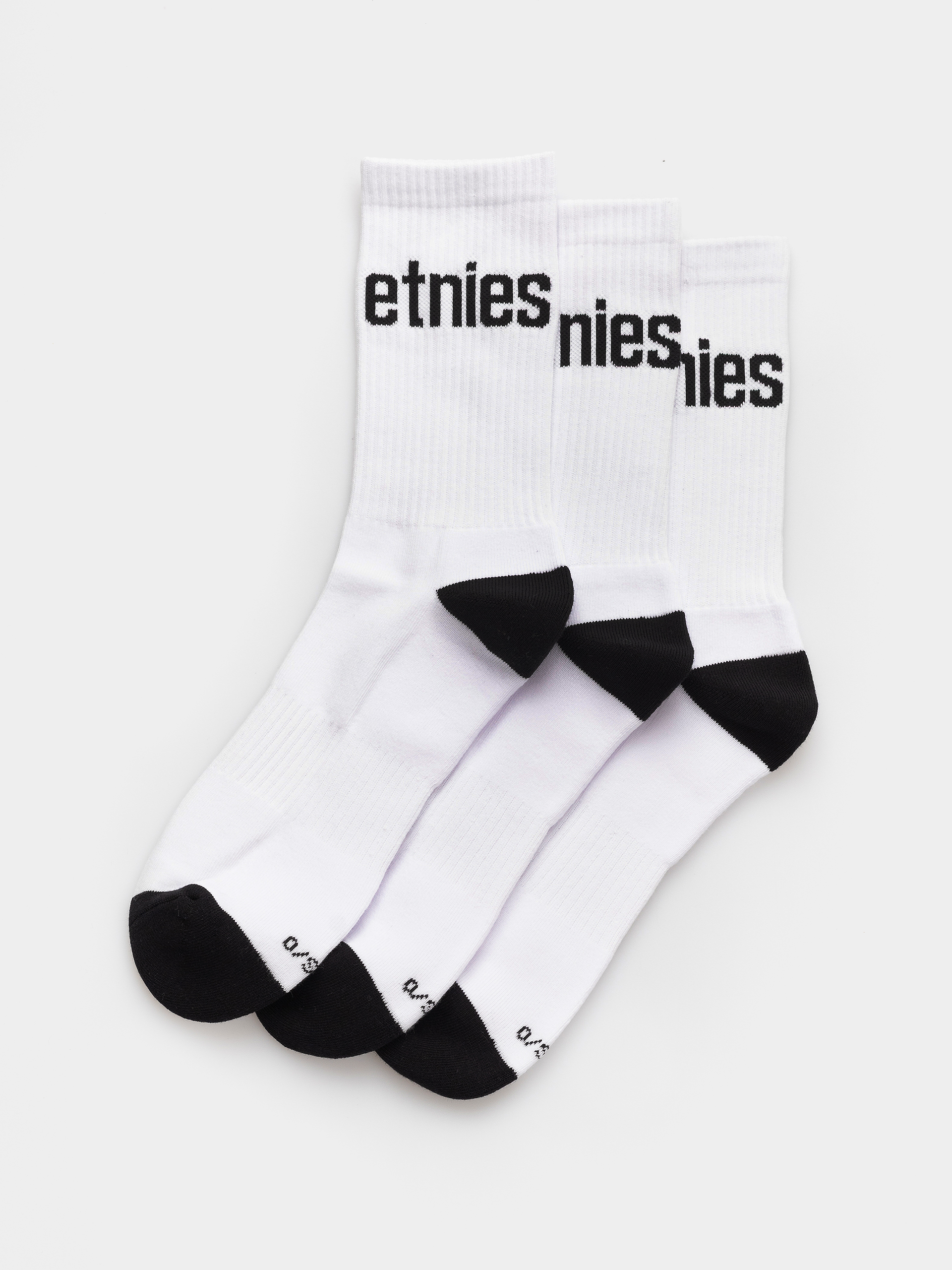 Etnies Socks Wordmark Sock 3 Pack (white)