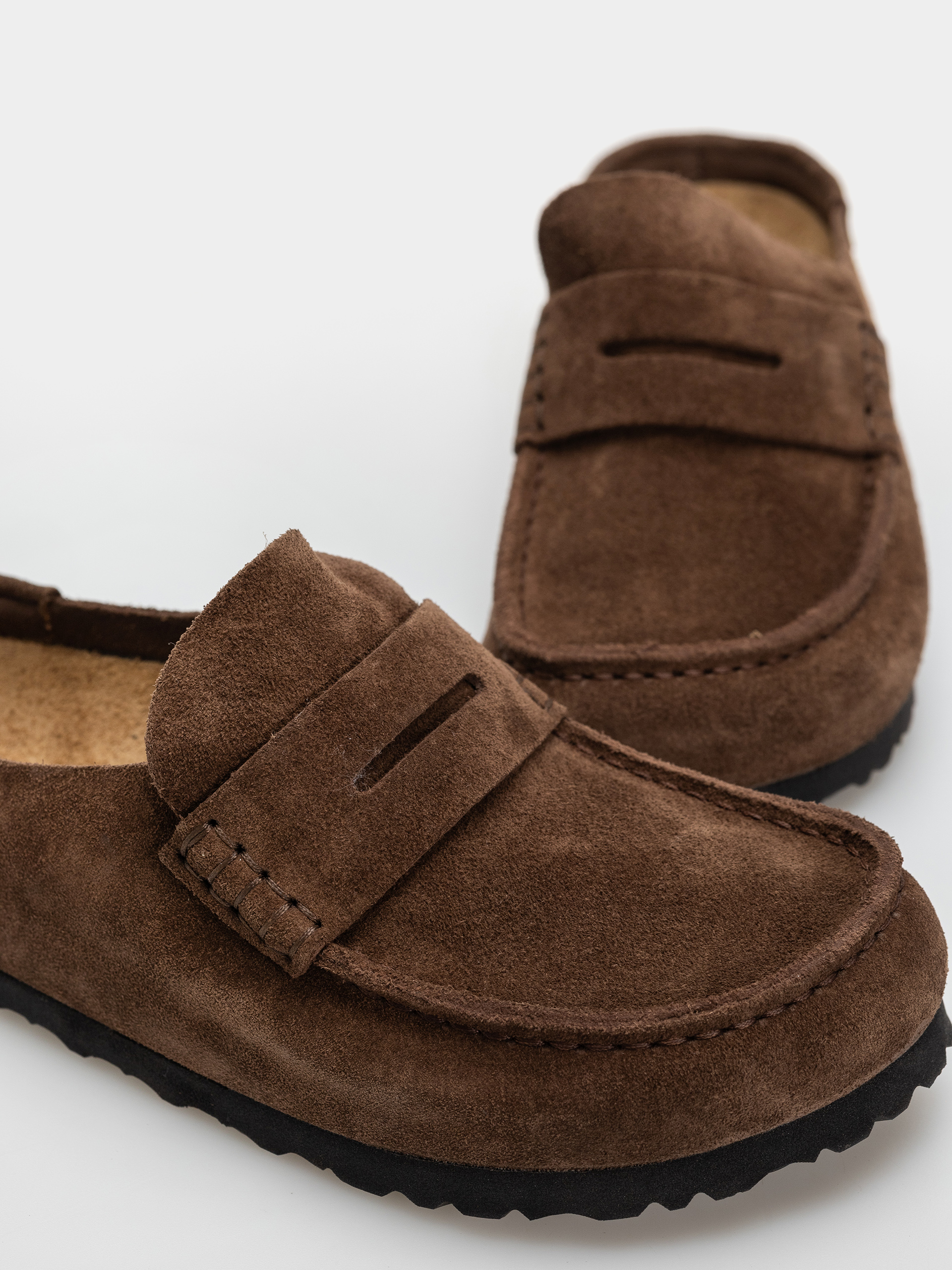 Birkenstock Naples Wrapped Suede Leather Narrow Flip-flops (carafe)