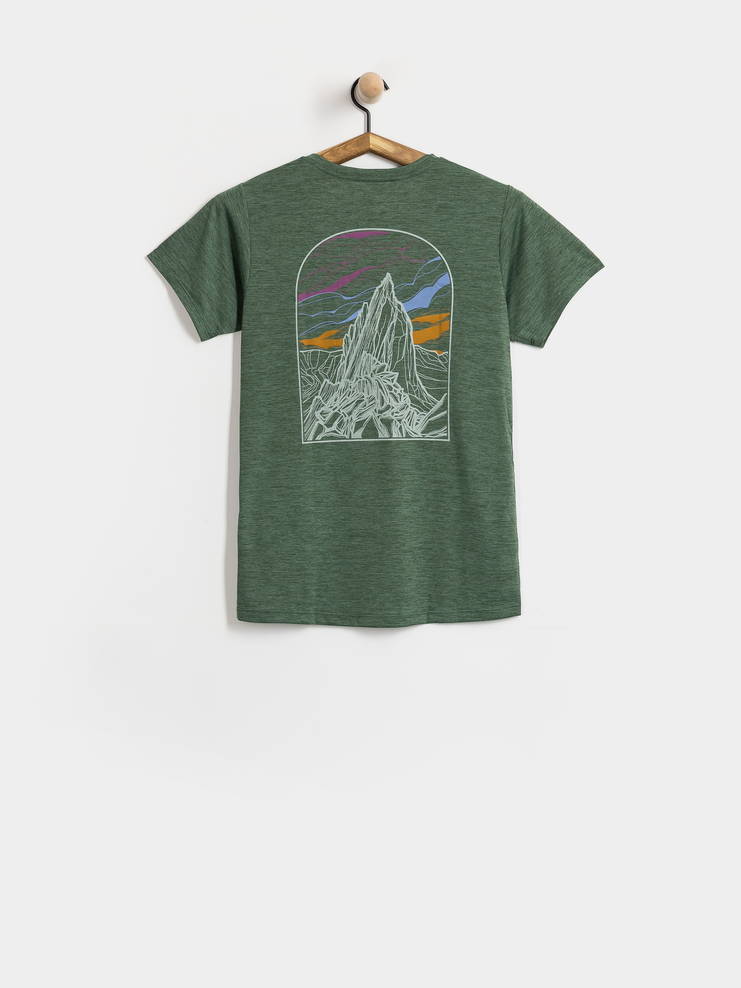 Patagonia Cap Cool Daily Cloud Crag T-shirt Wmn (canopy green light canopy green x dye)