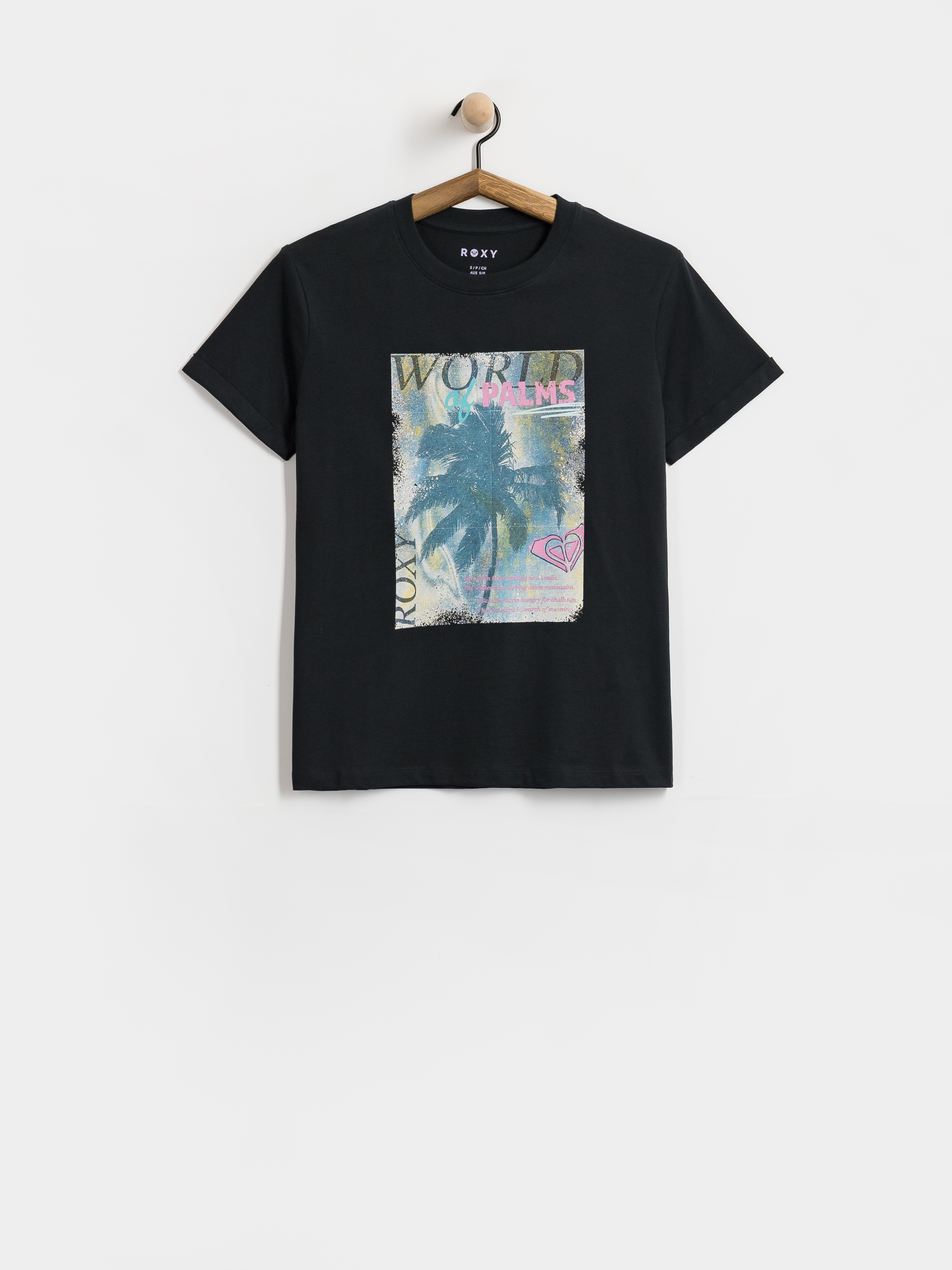 Roxy T-Shirt Oceanregular Poster Wmn (anthracite)
