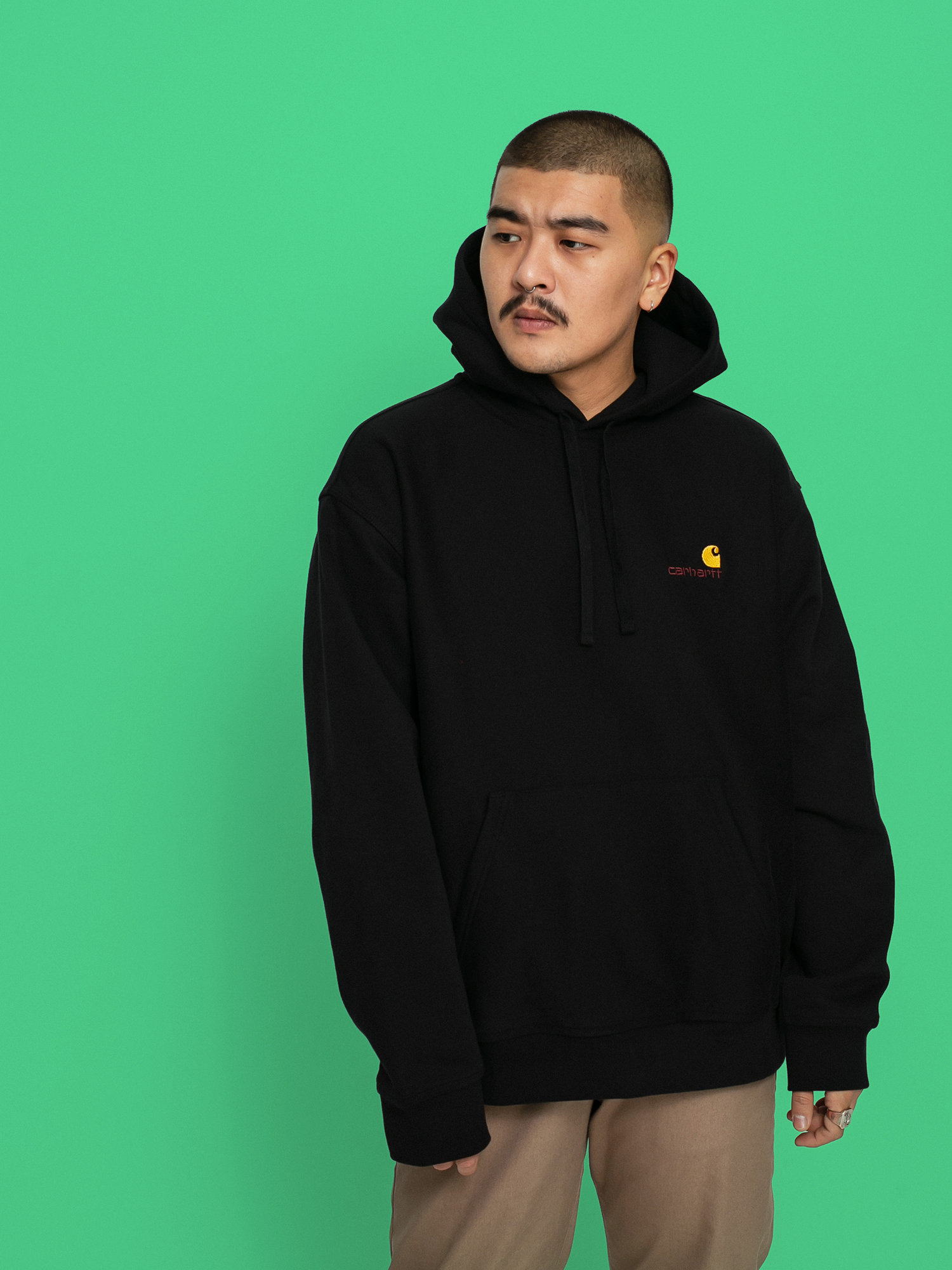 Carhartt WIP American Script HD Hoodie (black)