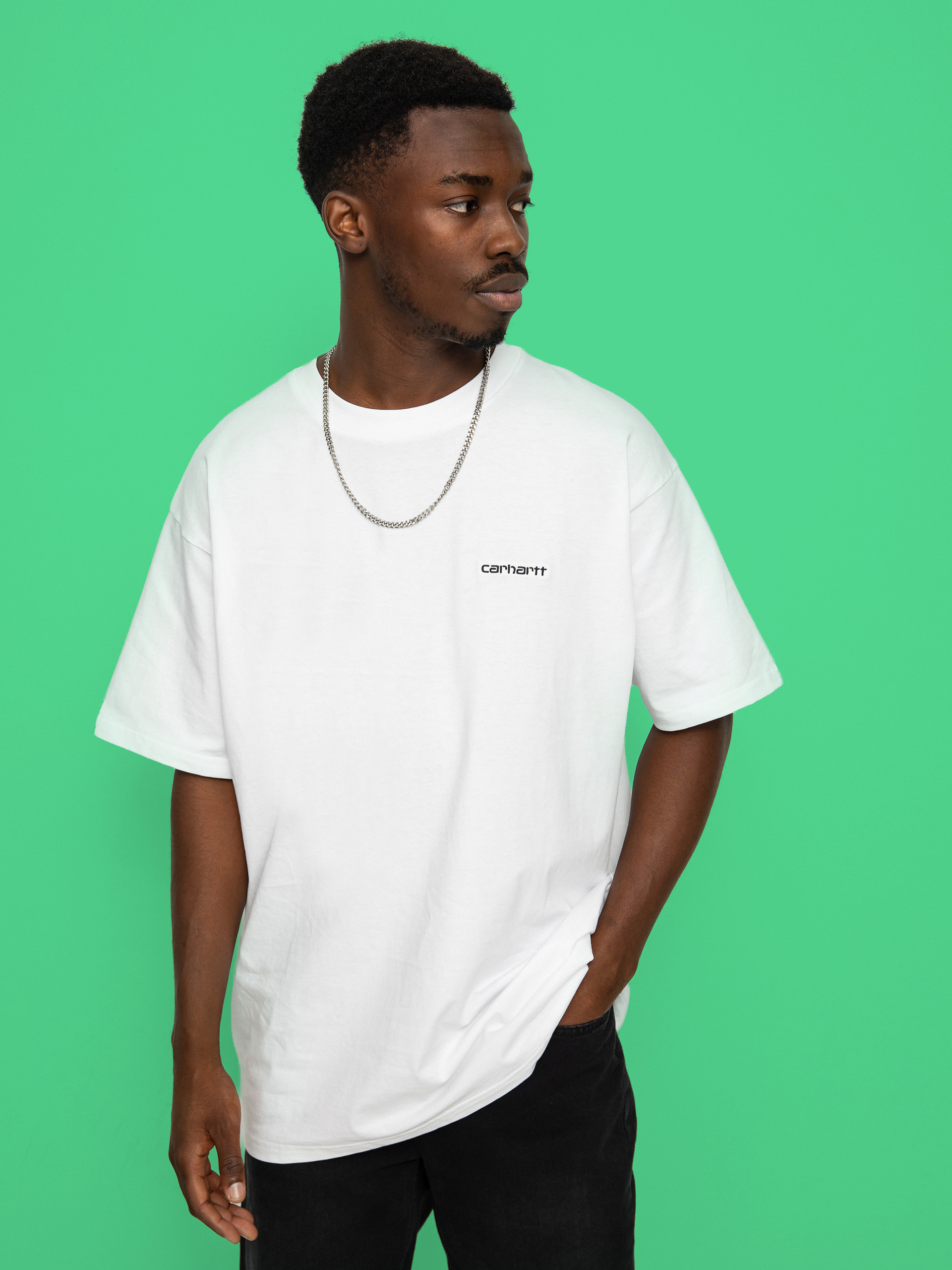 Carhartt WIP Script Embroidery T-Shirt (white/black)