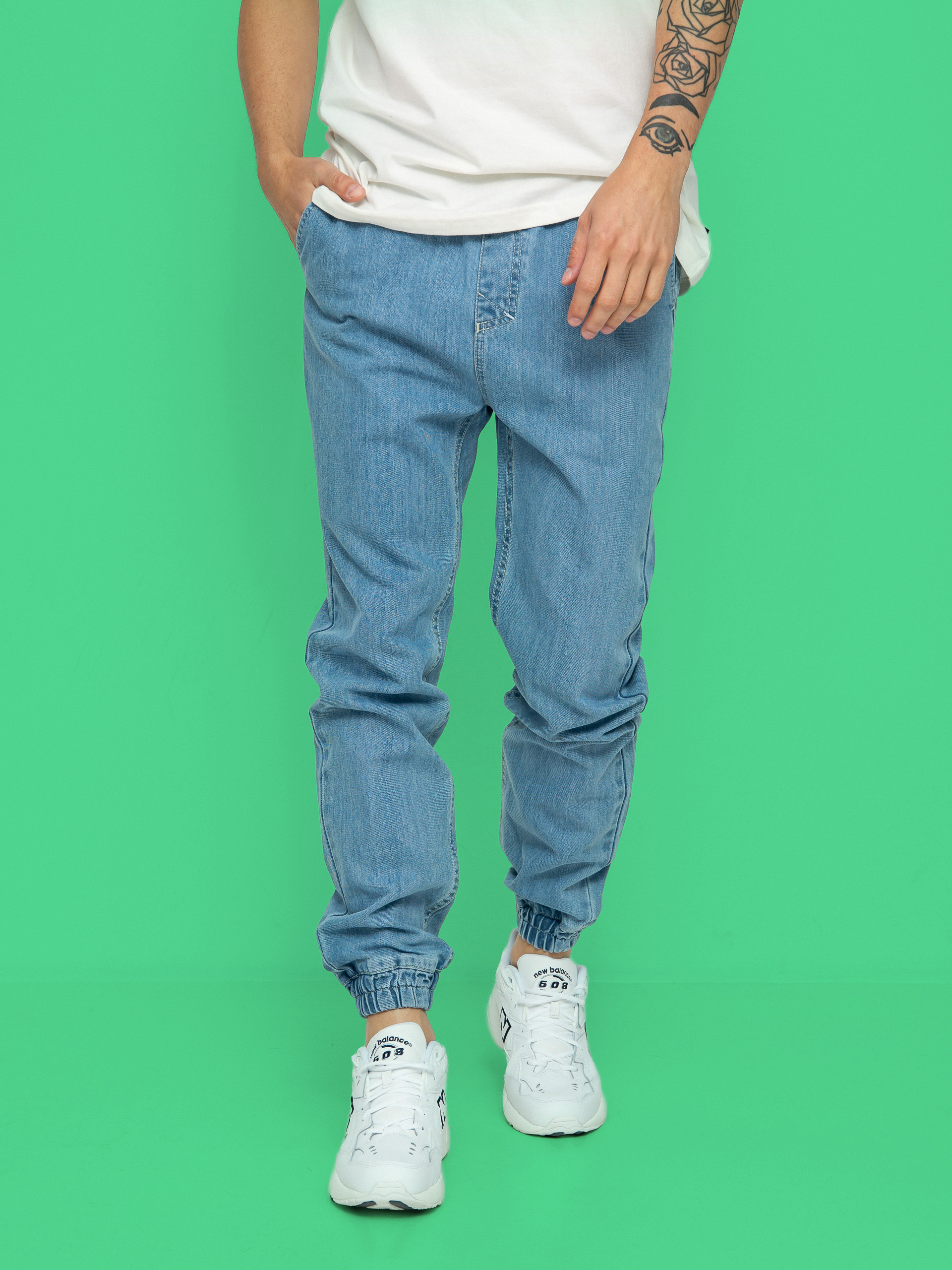MassDnm Signature 2.0 Joggers Jeans Sneaker Fit Pants (light blue)