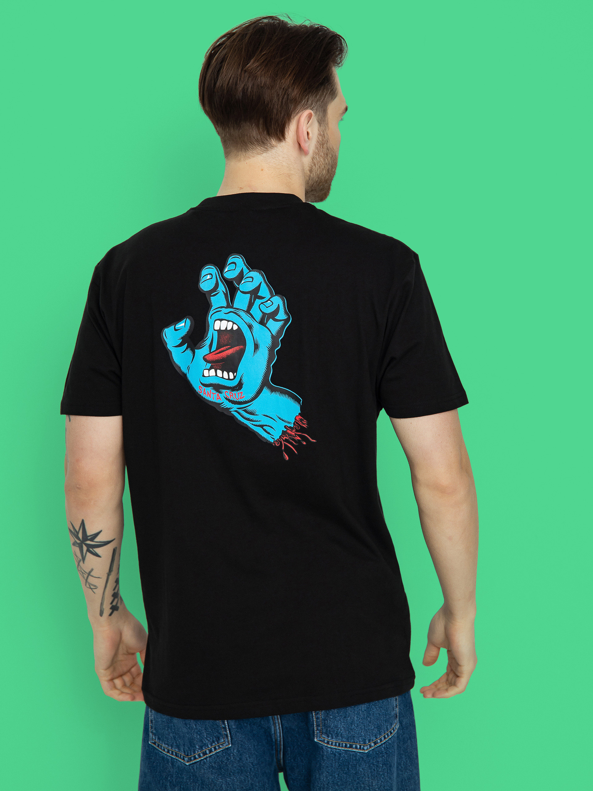 Santa Cruz Screaming Hand Chest T-shirt (black)