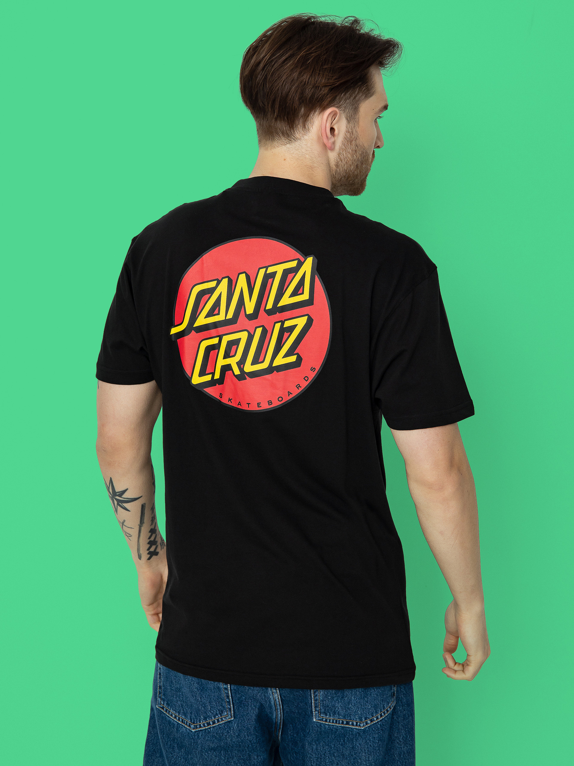 Santa Cruz Classic Dot Chest T-Shirt (black)