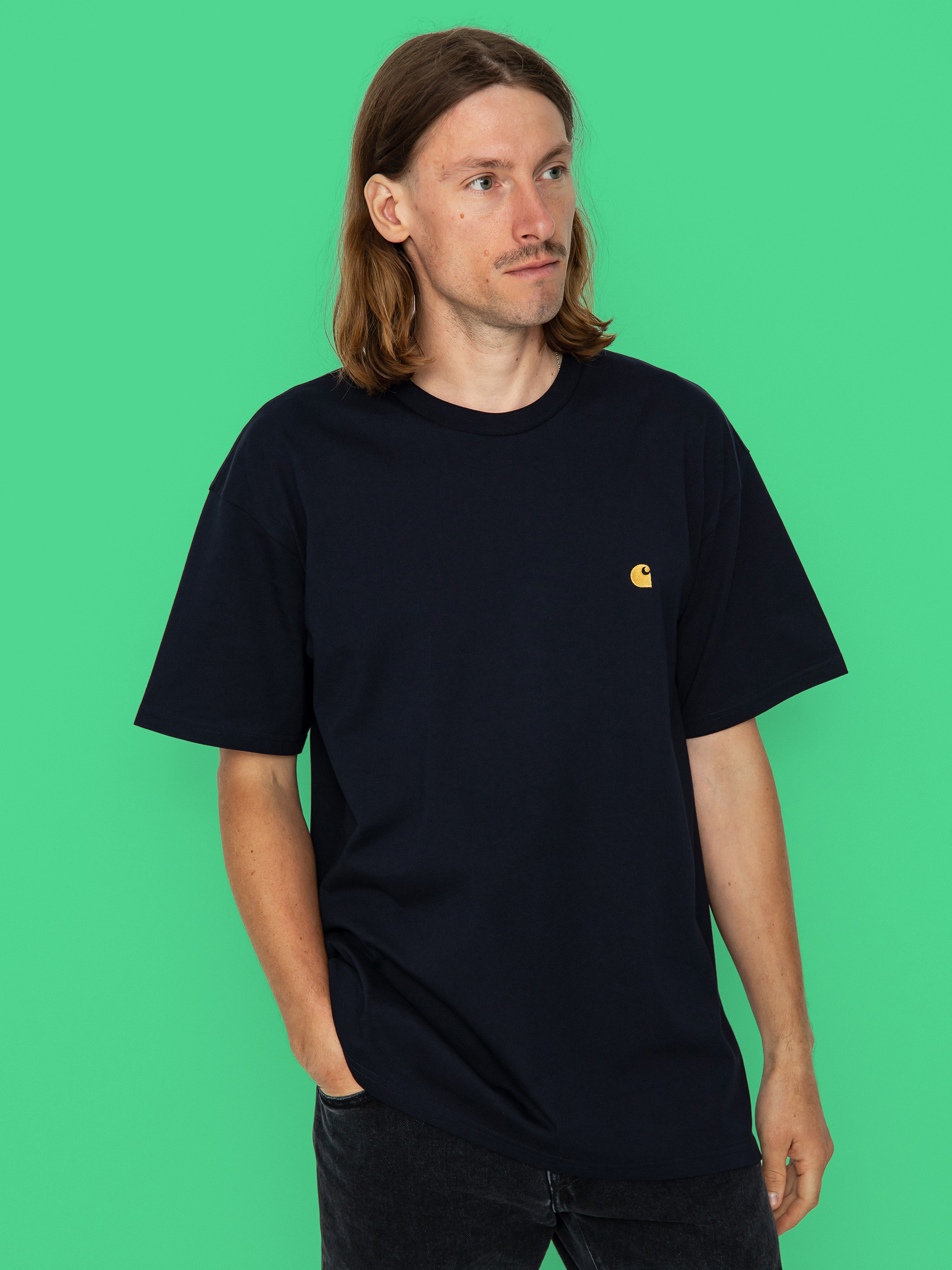Carhartt WIP Chase T-shirt (dark navy/gold)