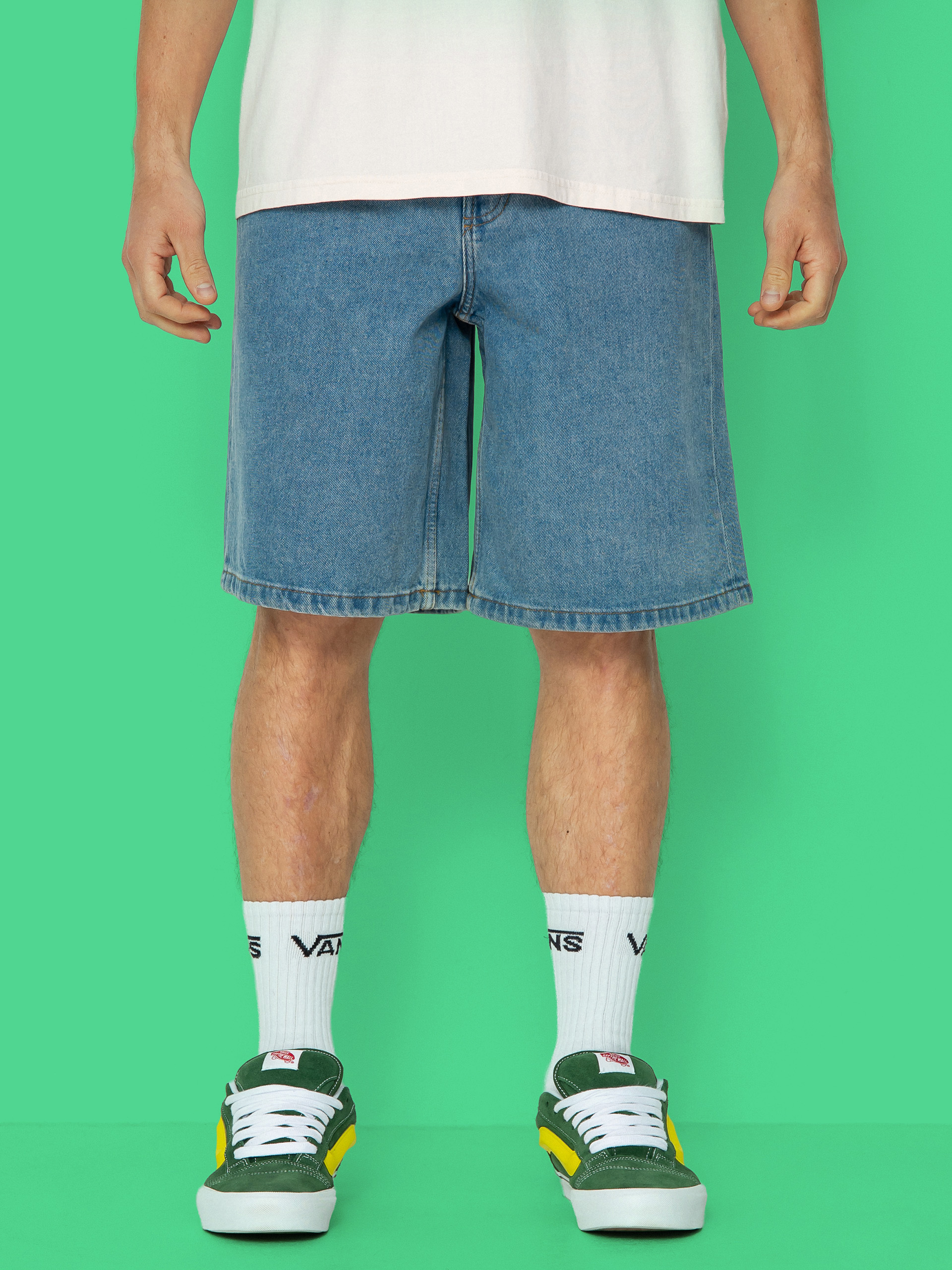 Vans Check 5 Baggy Denim Shorts (stonewash/blue)