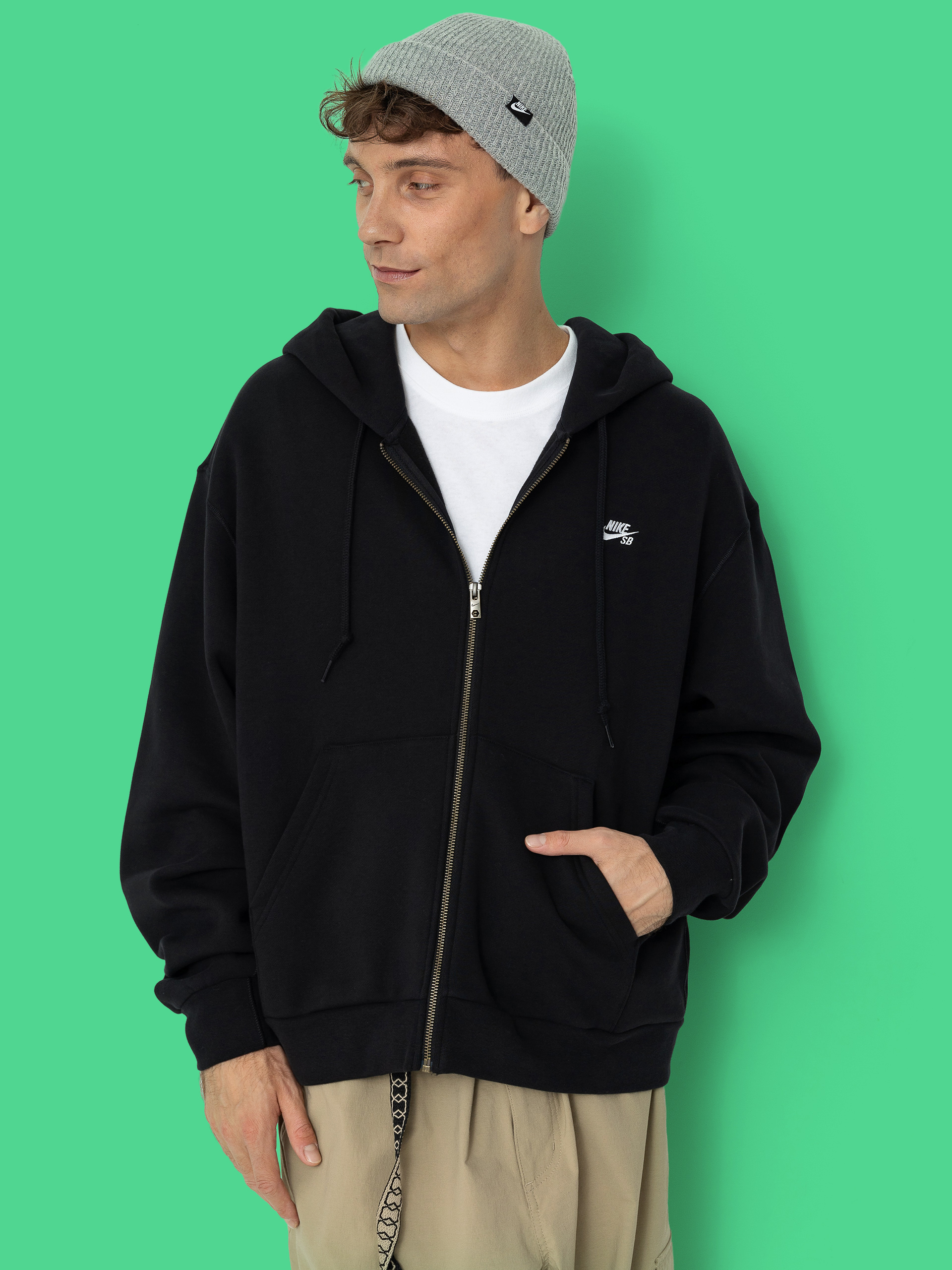 Nike SB Hoodie Essential LBR ZHD (black/white)
