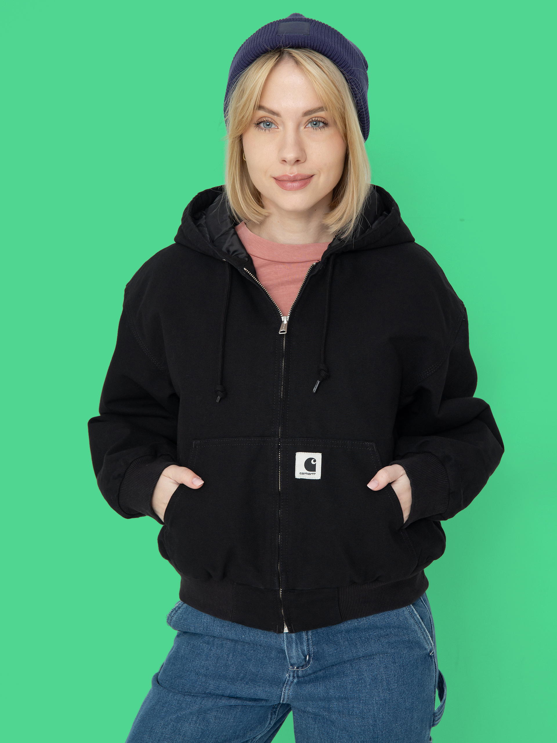Carhartt WIP Jacket OG Active Wmn (black rinsed canvas)