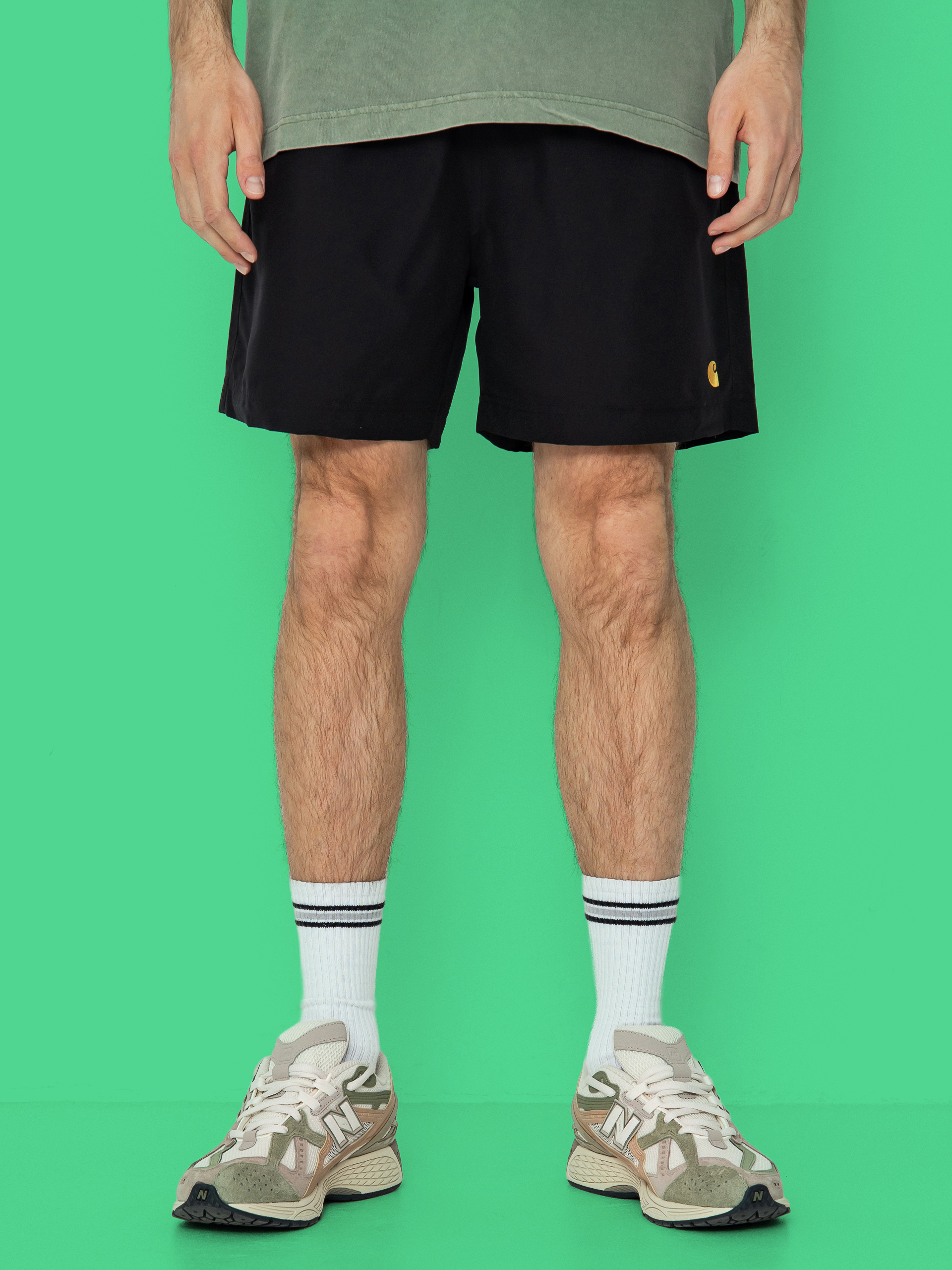 Carhartt WIP Shorts Chase Swim (black/gold)