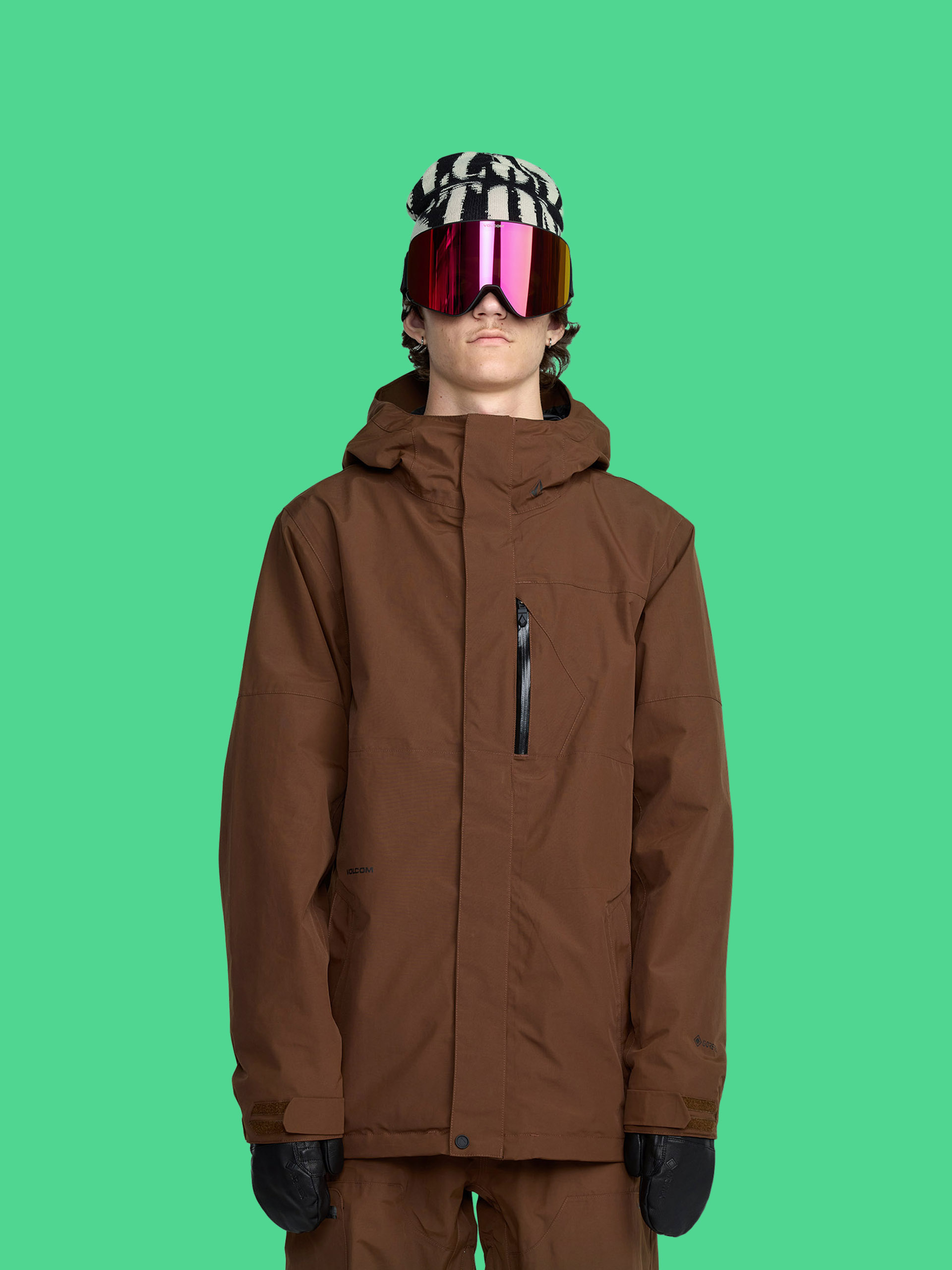 Volcom Snowboard Jacke L Ins Gore Tex (brown)