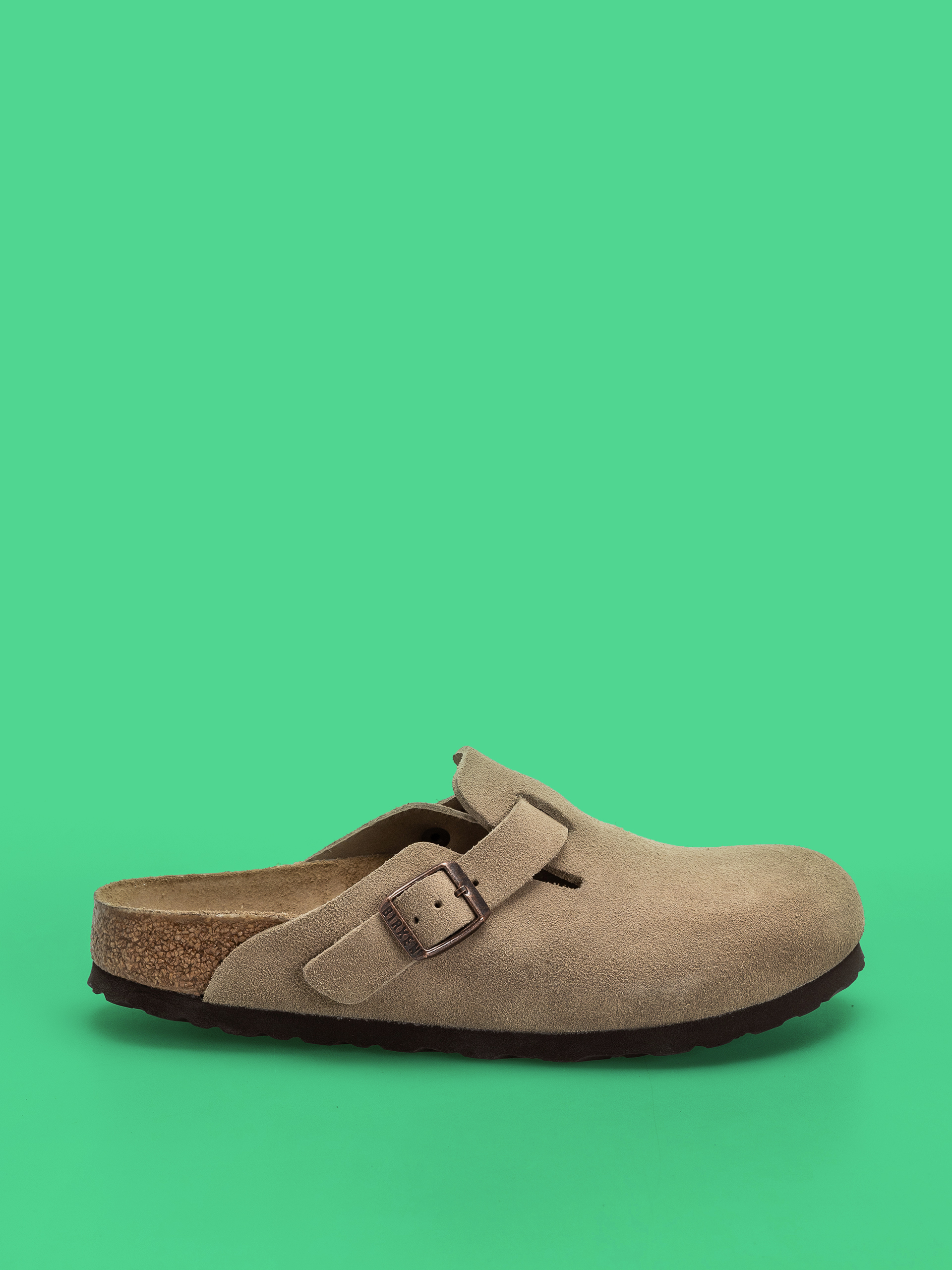 Birkenstock Boston Suede Leather Narrow Wmn Flip-flops