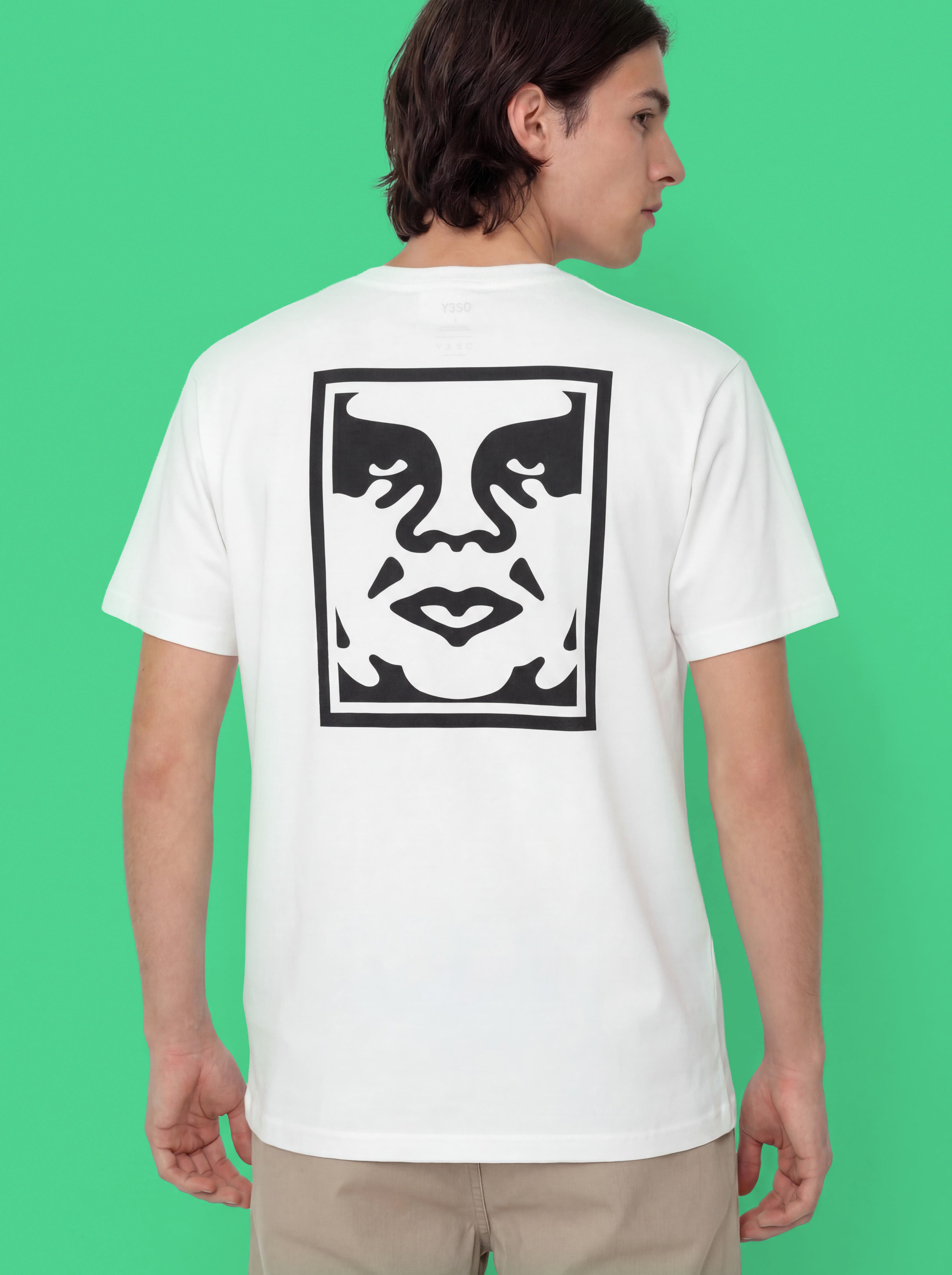 OBEY Bold Icon Face T-Shirt (pigment vintage white)