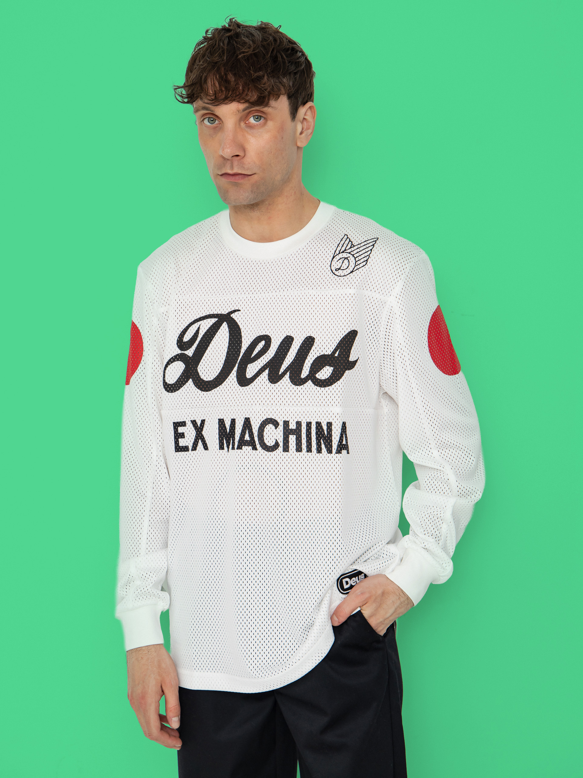 Deus Ex Machina Saber Moto Jersey T-Shirt (vintage white)