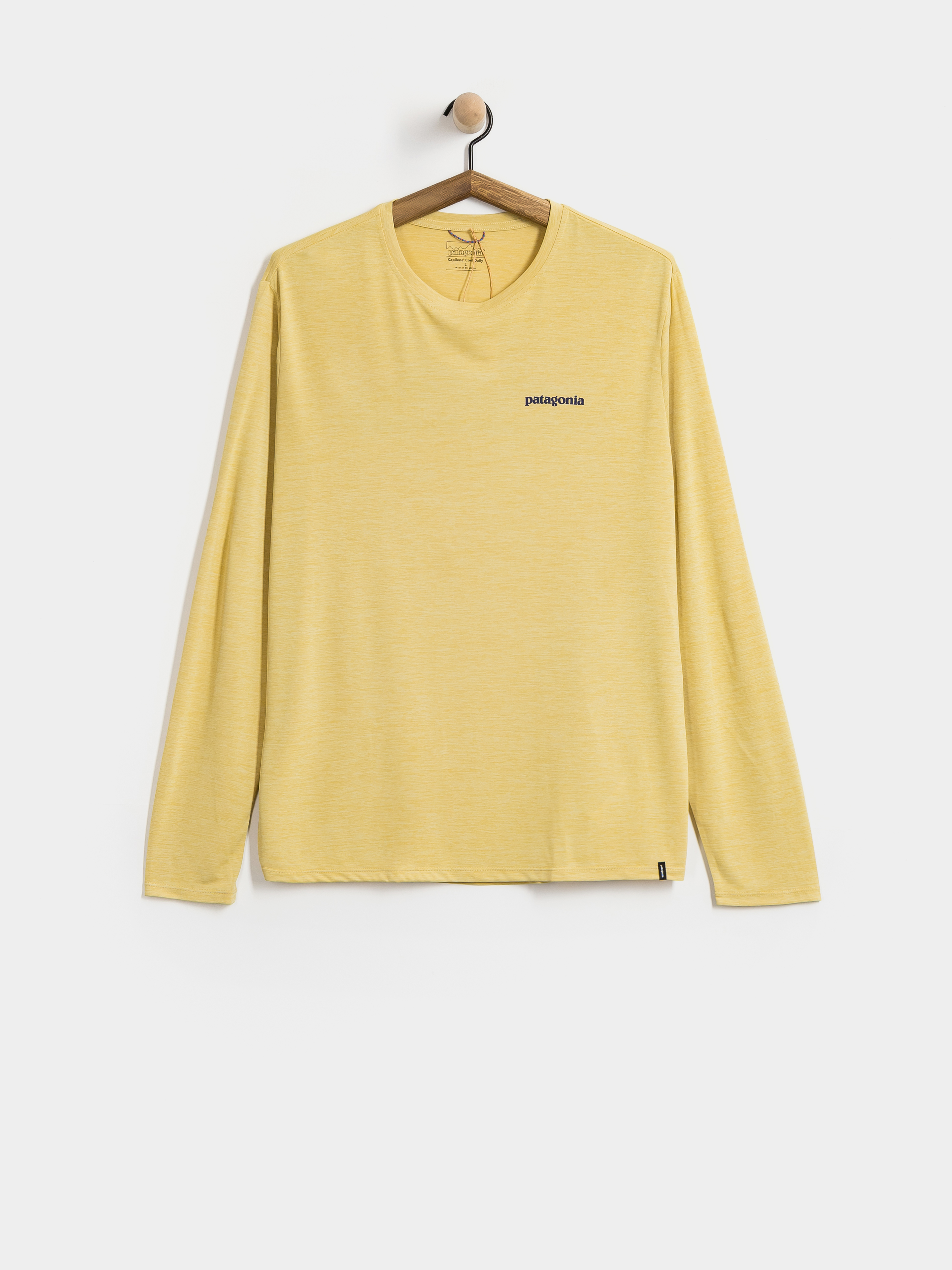 Patagonia Cap Cool Daily Boardshort Logo Longsleeve (limestone yellow light limestone yellow x dye)