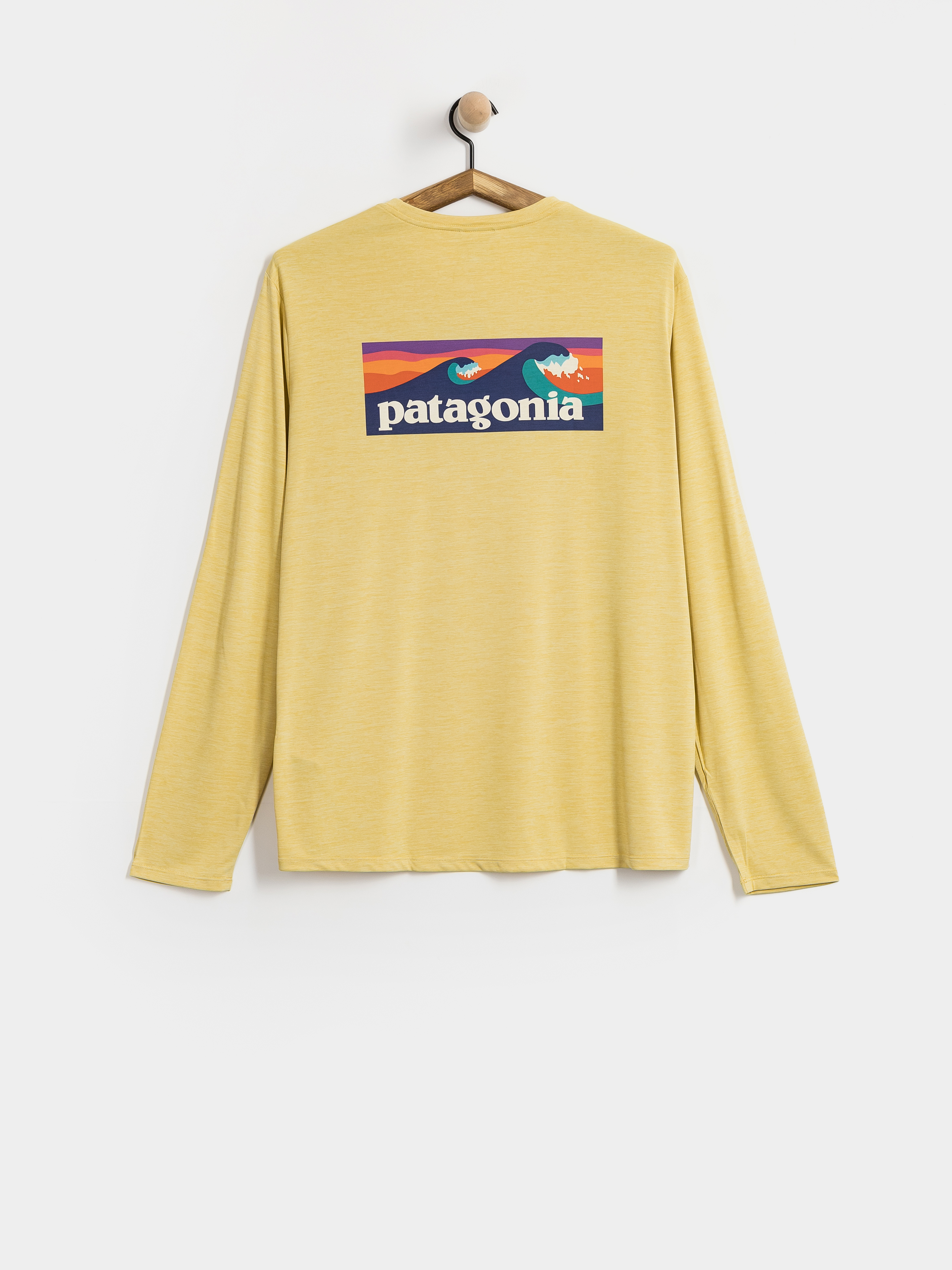 Patagonia Cap Cool Daily Boardshort Logo Longsleeve (limestone yellow light limestone yellow x dye)