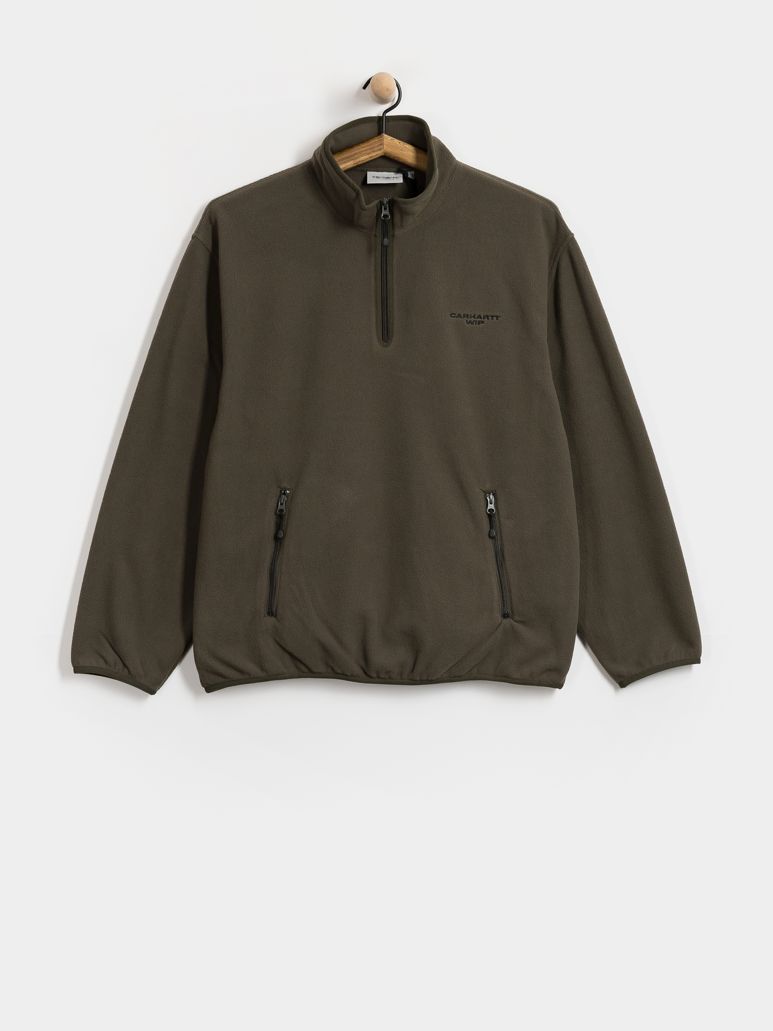 Carhartt WIP Fleece Jacke Edmore Half Zip (cypress/black)