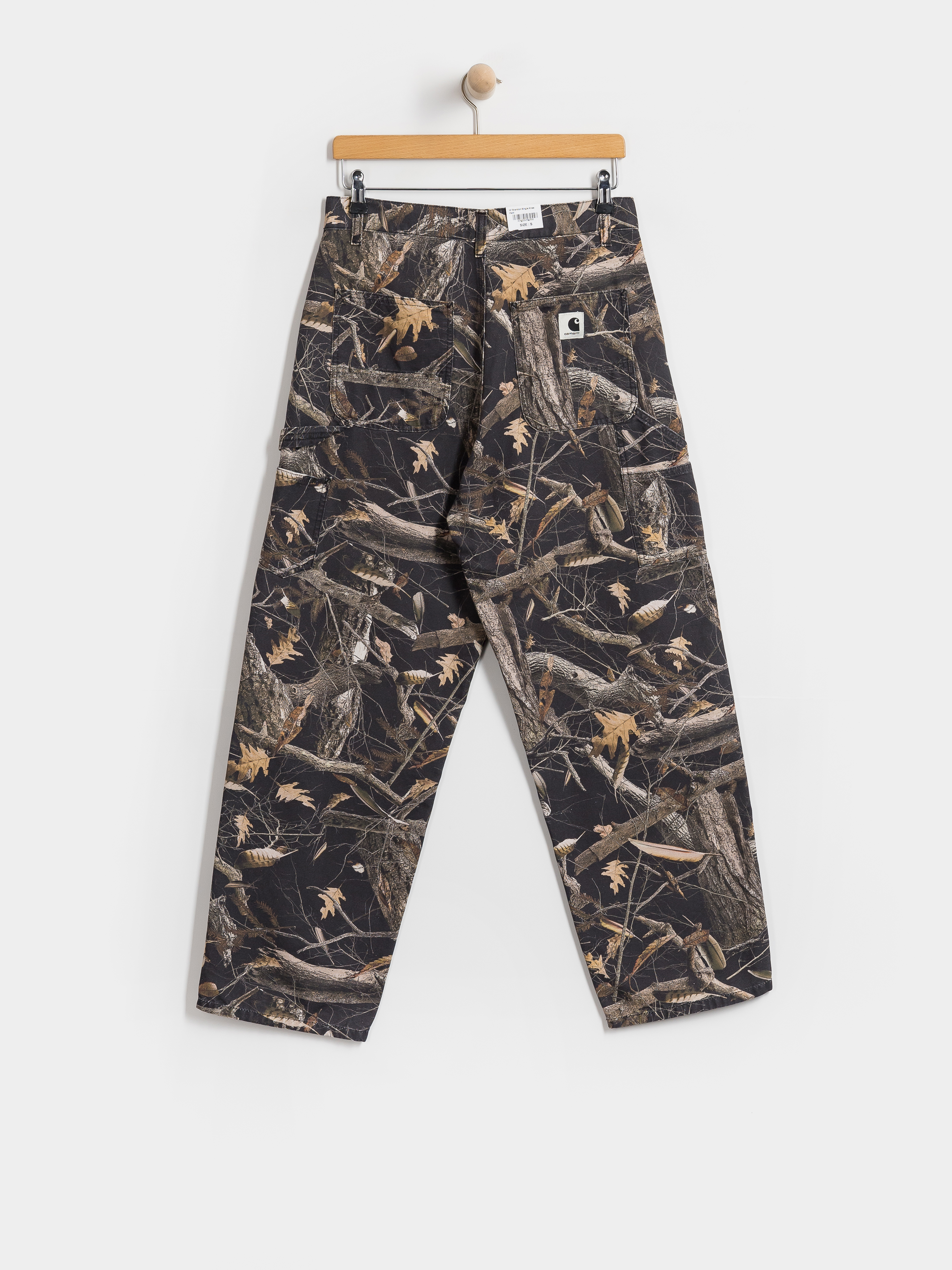 Carhartt WIP Hose Brandon Single Knee Wmn (camo feather tree black/heavy stone wash)