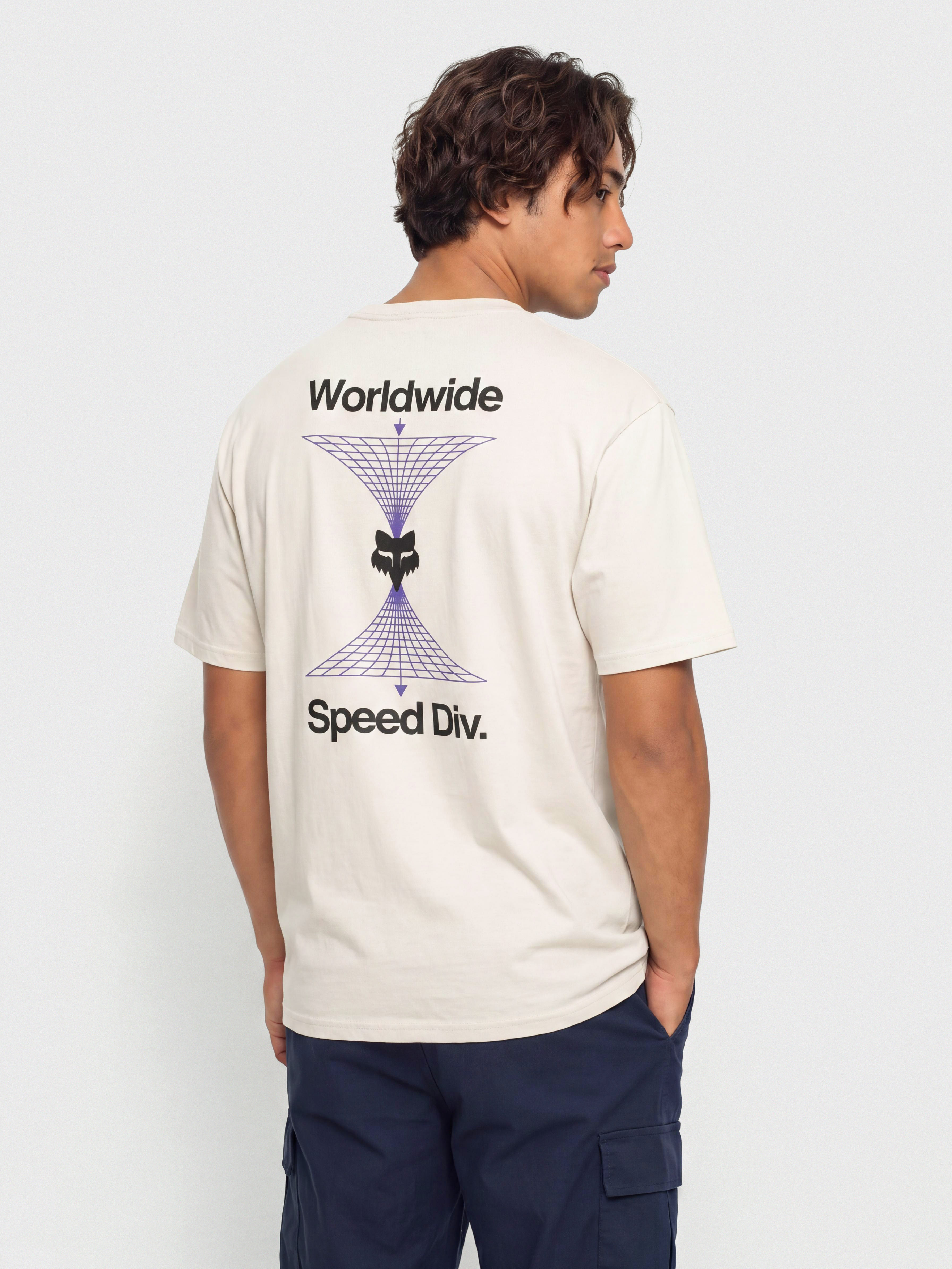 Fox T-Shirt Image Print 195 (chalk)
