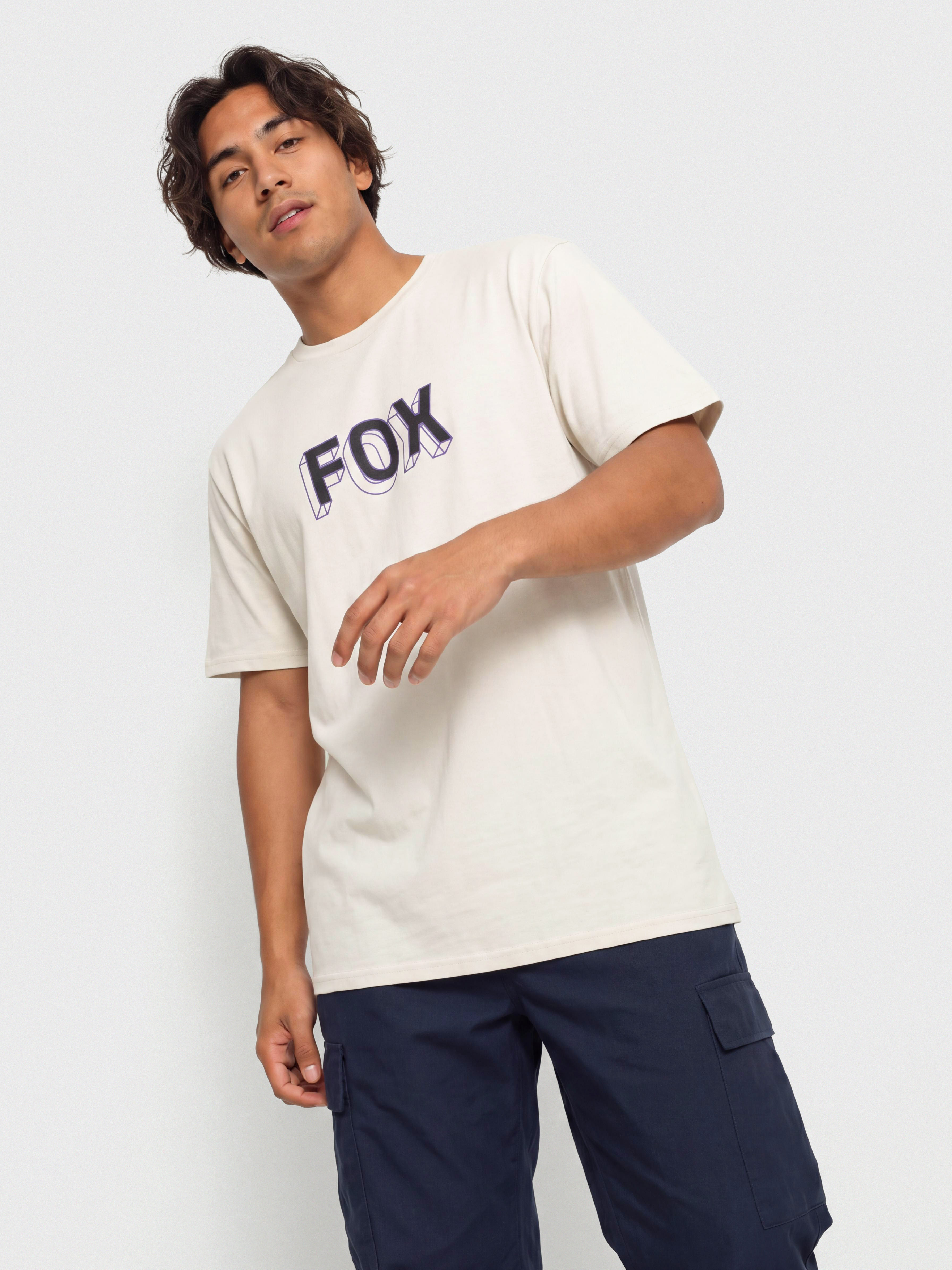 Fox T-Shirt Image Print 195 (chalk)